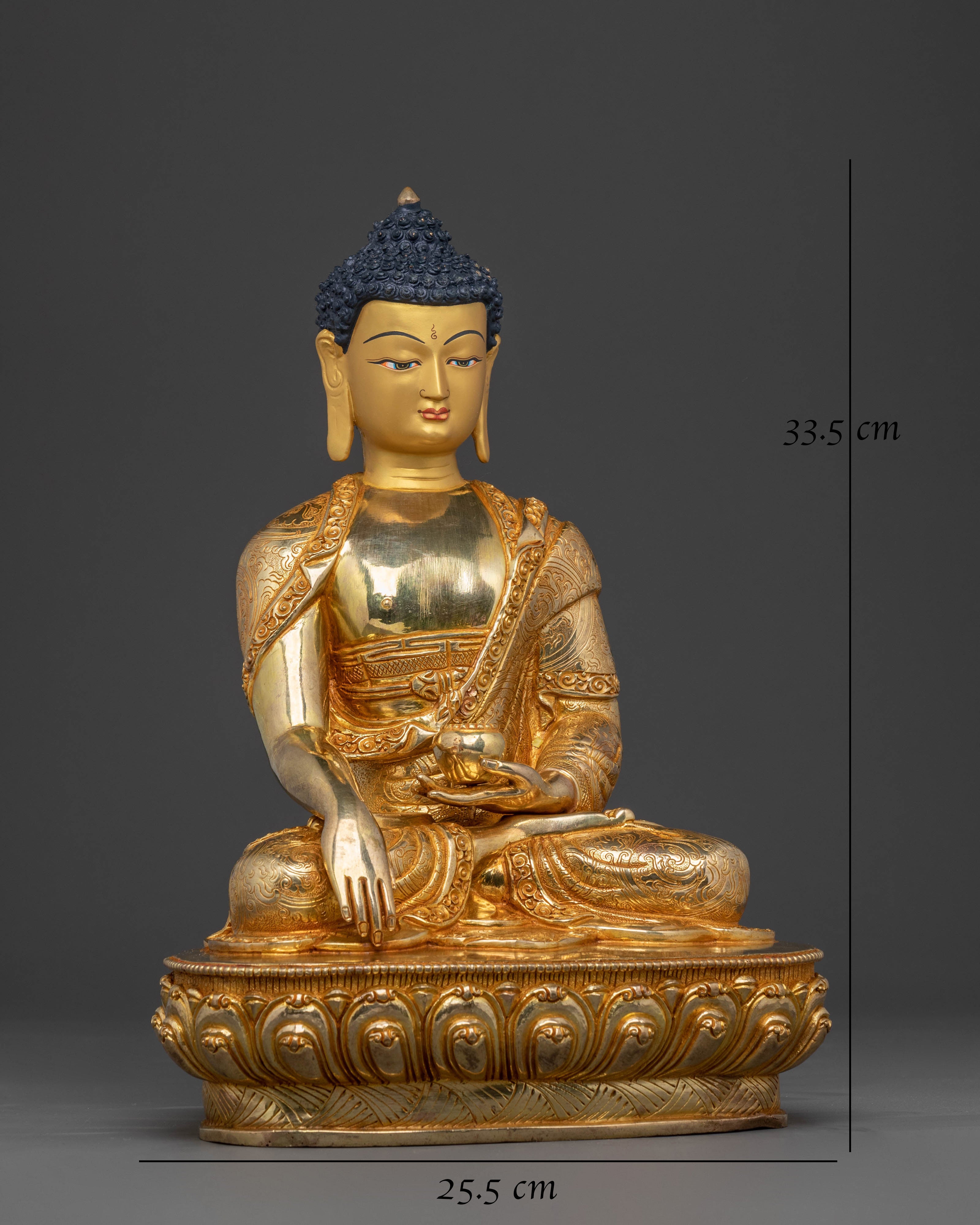 Himalayan Buddha Shakyamuni Golden Statue – Serene Radiance