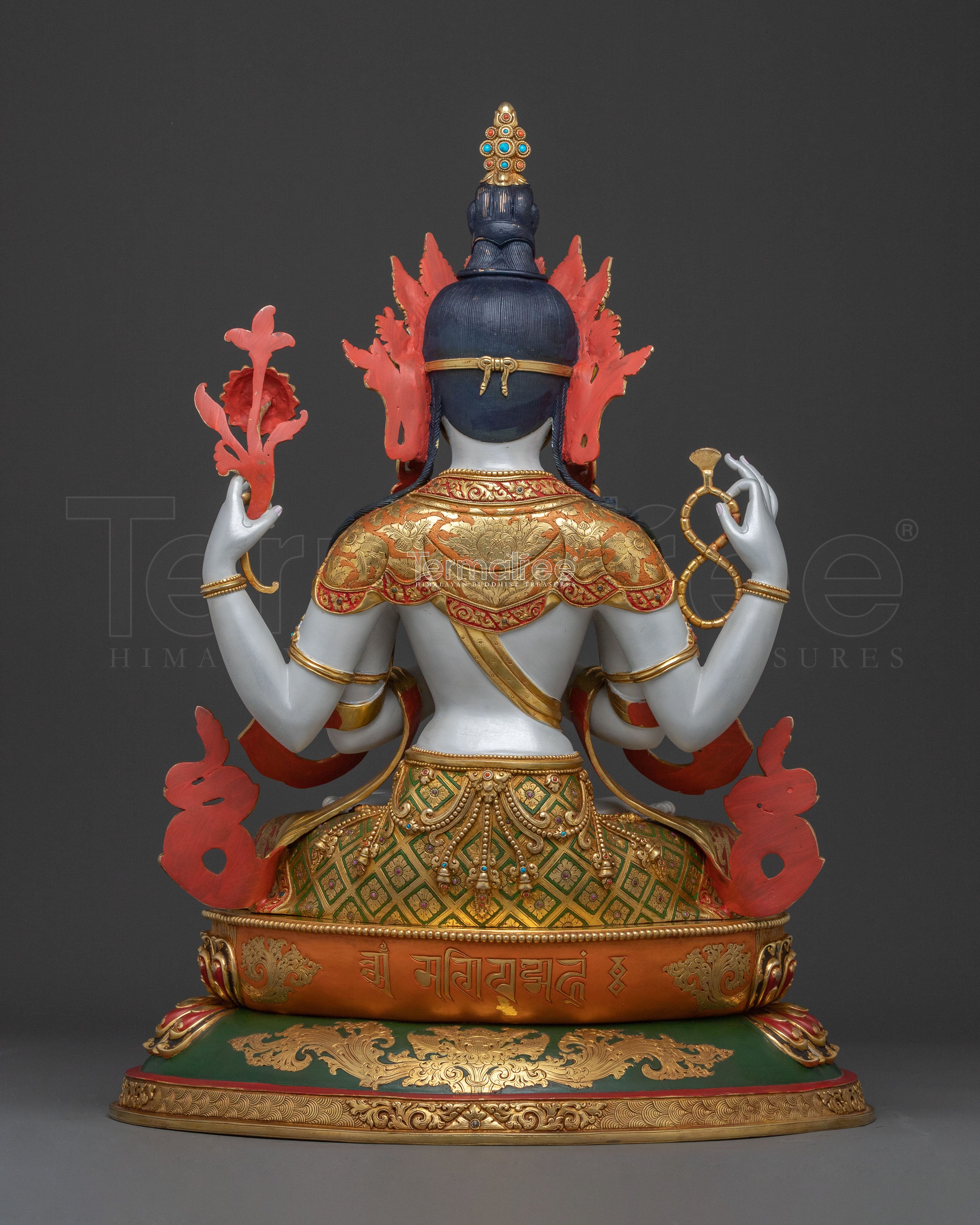 Chenrezig Golden Figurine | Buddhist Meditation Decor