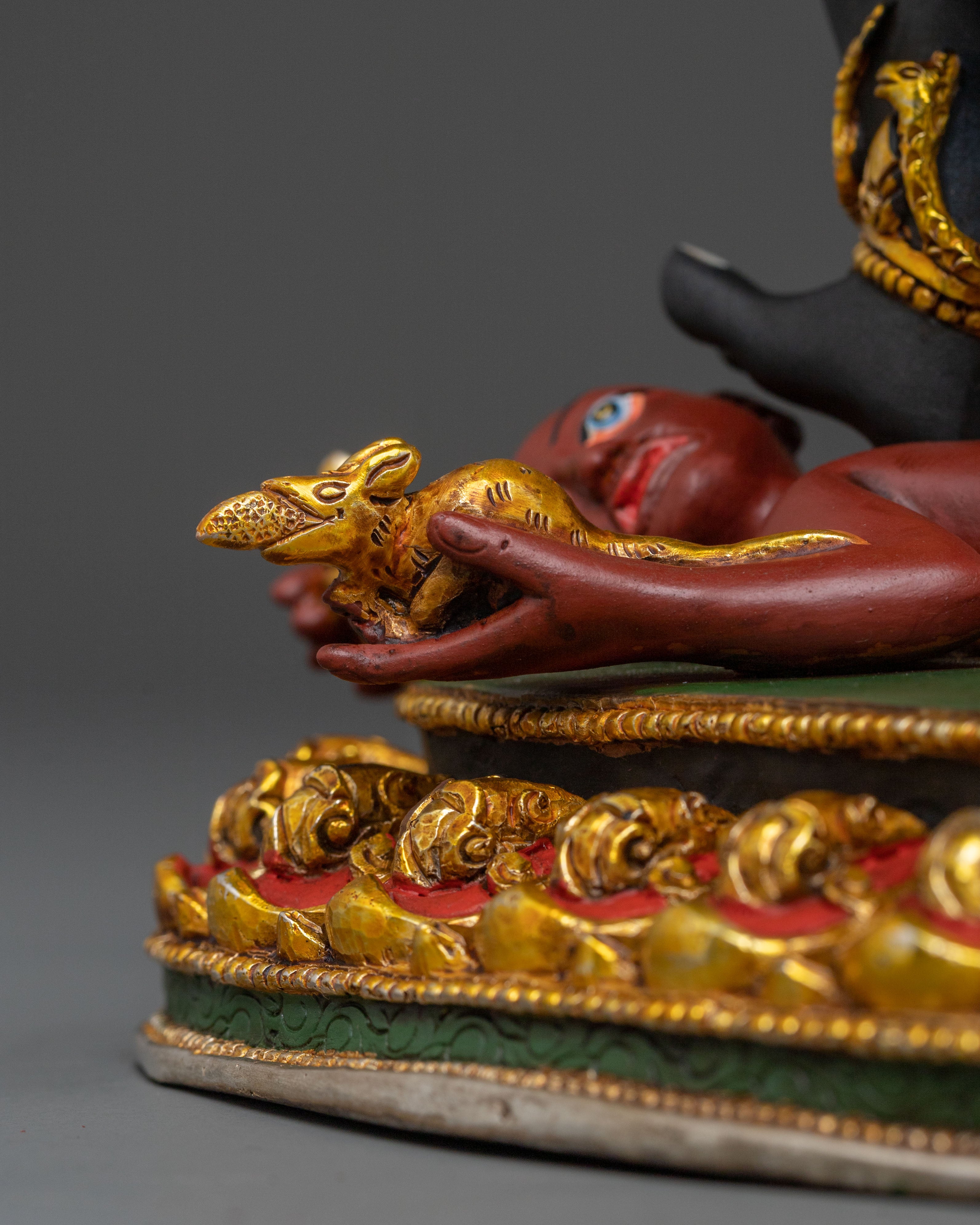 Black Dzambhala Sculpture | Spiritual Home Decor