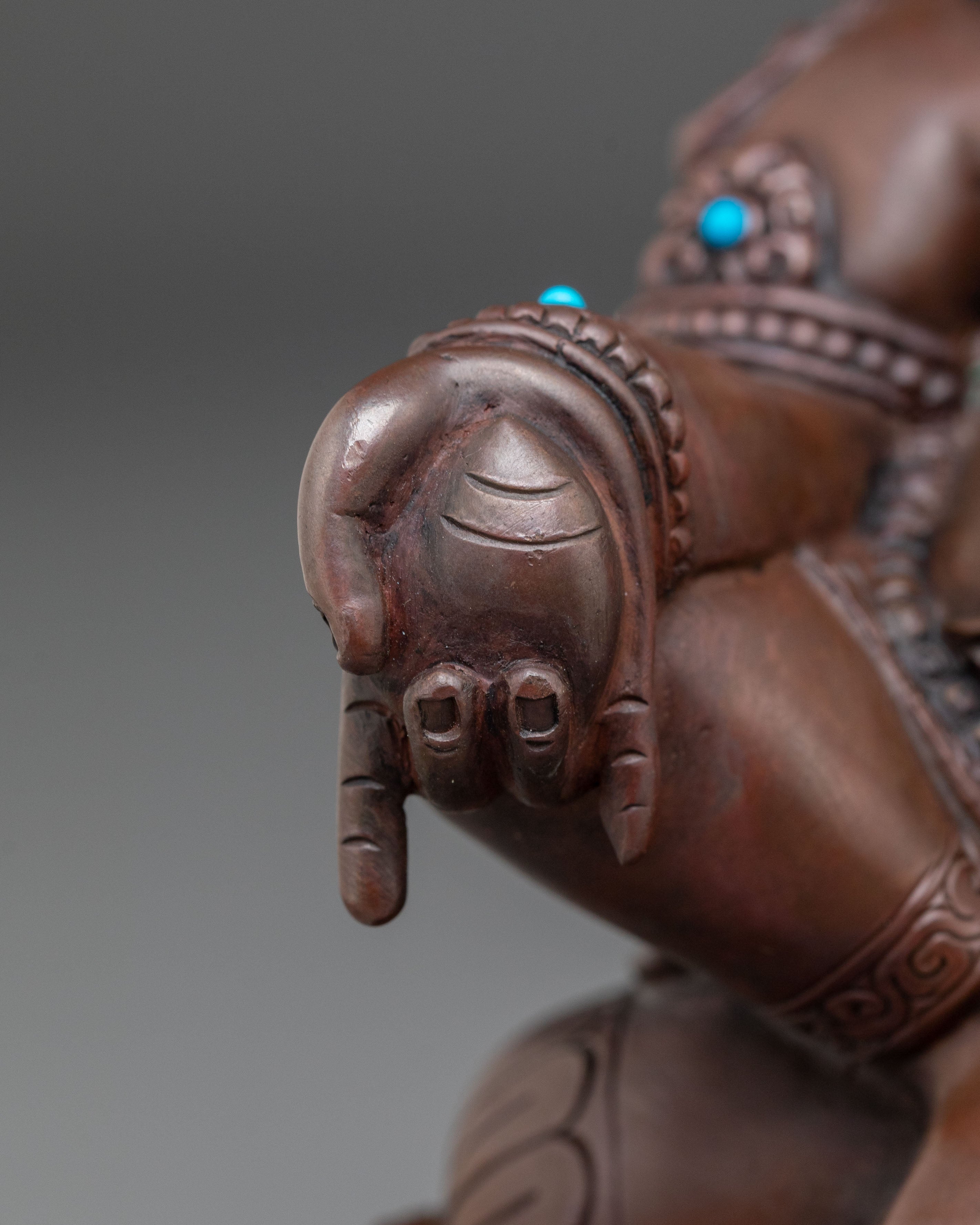 Dzambhala Oxidized Copper Statue | Symbol of Prosperity
