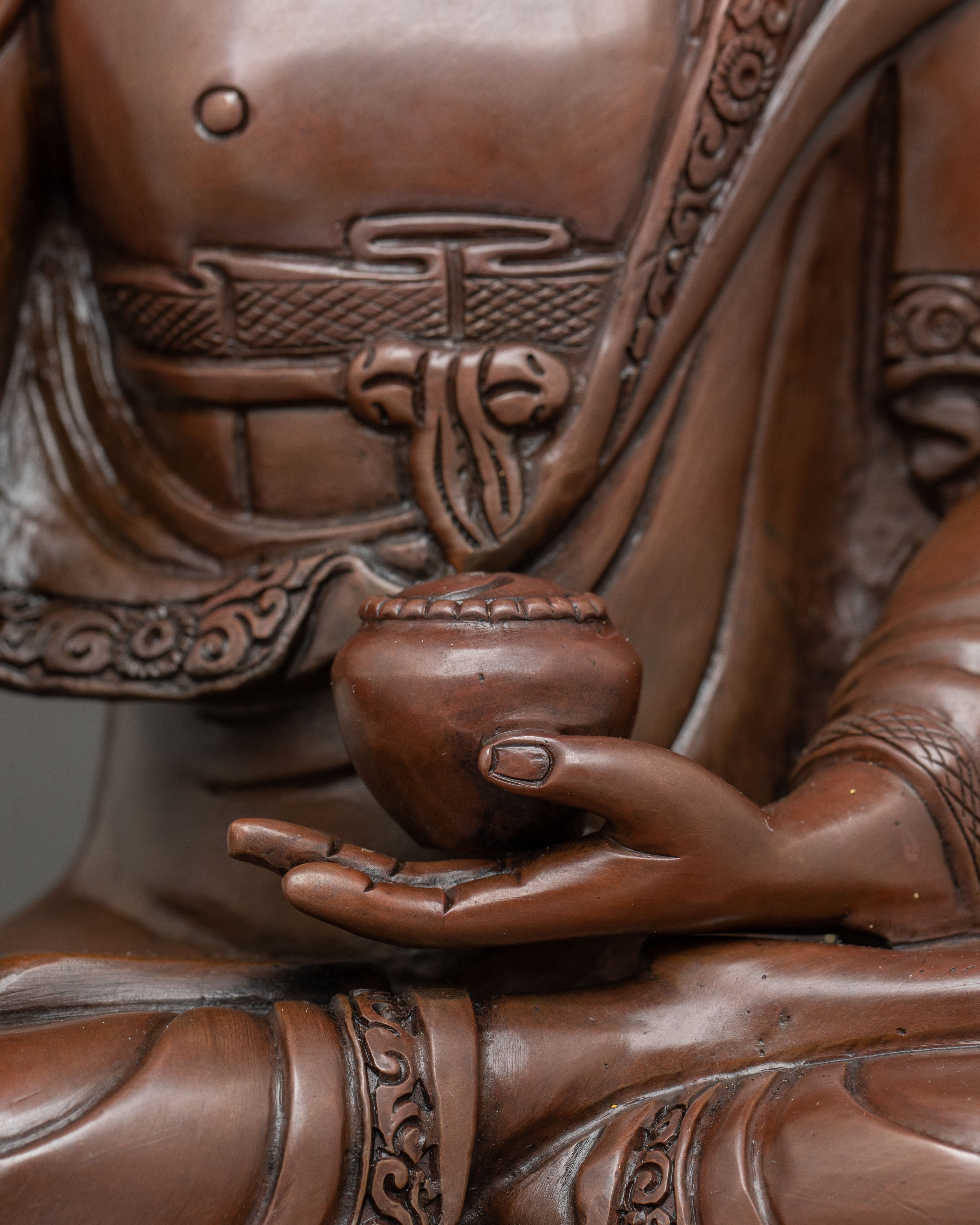 Handcrafted Oxidized Statue of Buddha Shakyamuni