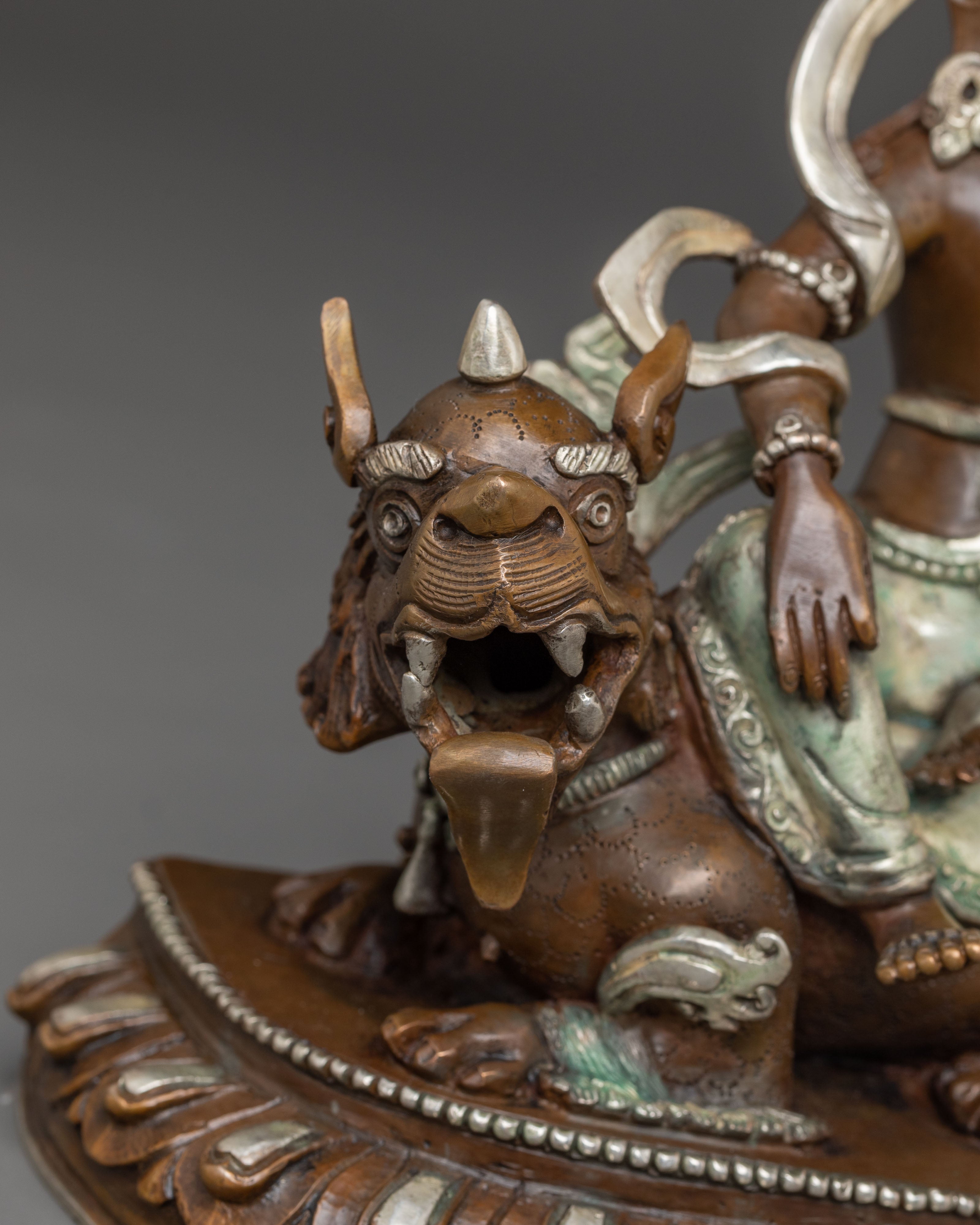 Handcrafted Statue of Simhanada Avalokiteshvara | The Lion's Roar of Compassion