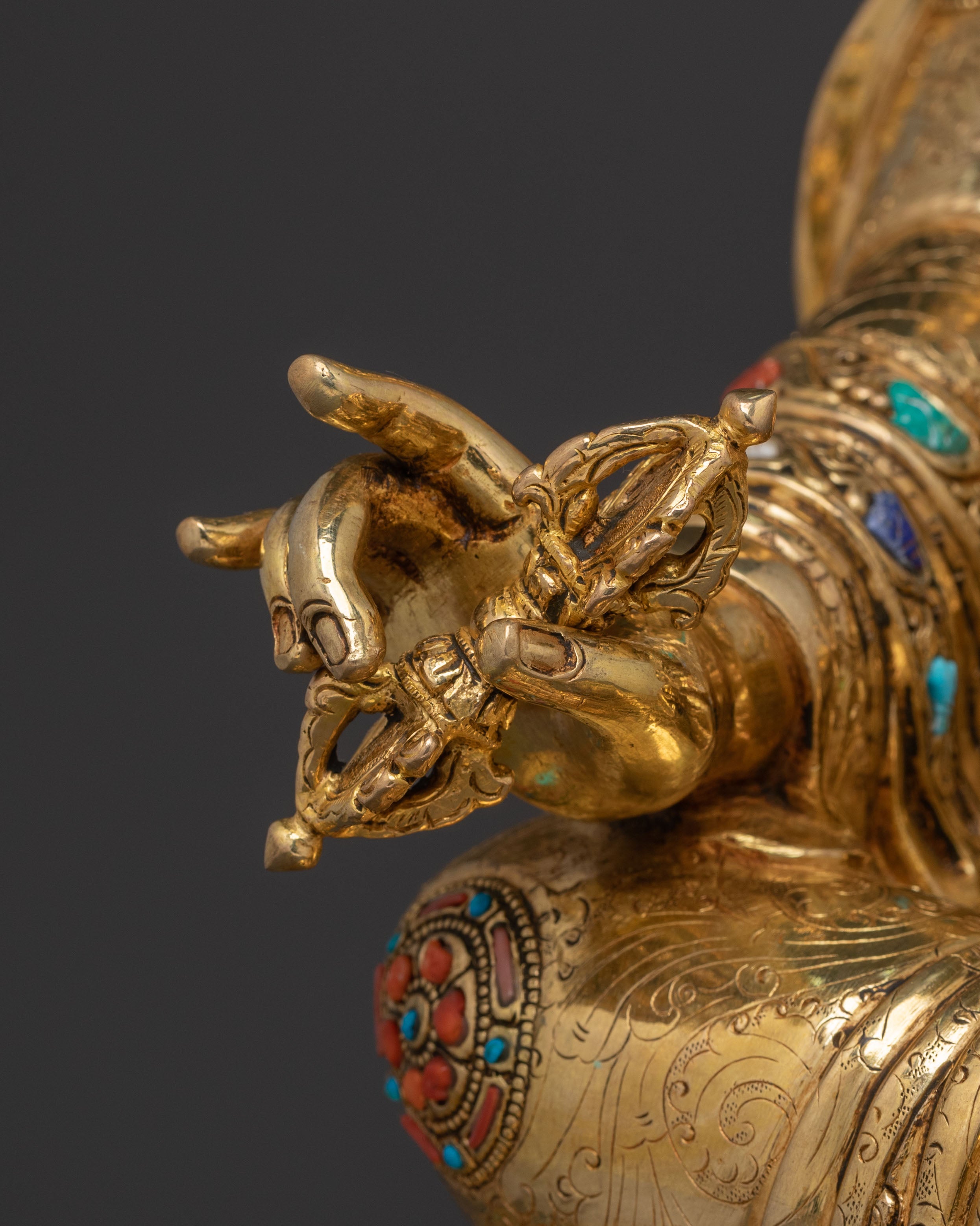 Sacred Enlightened Padmasambhava Guru Statue for Spiritual Altars