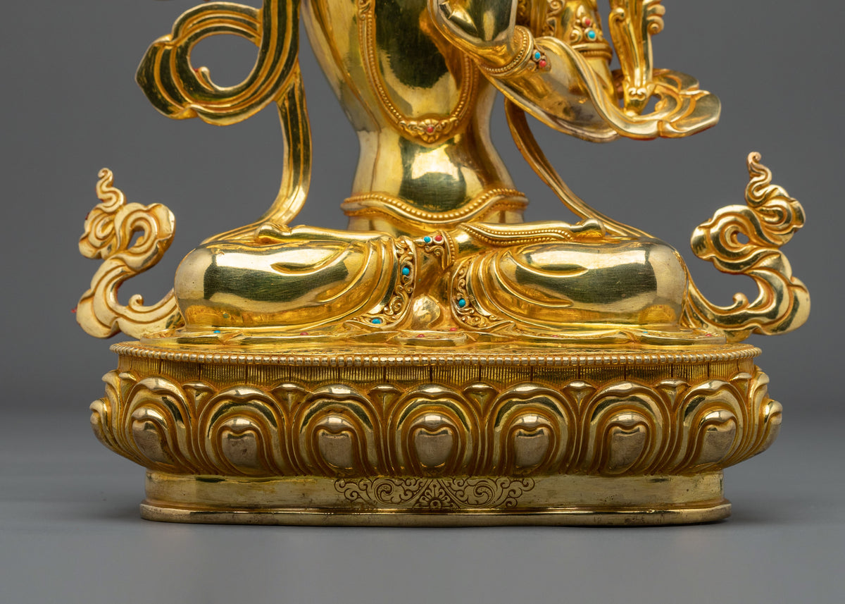 Manjushri Sacred Copper Sculpture | Bodhisattva of Wisdom
