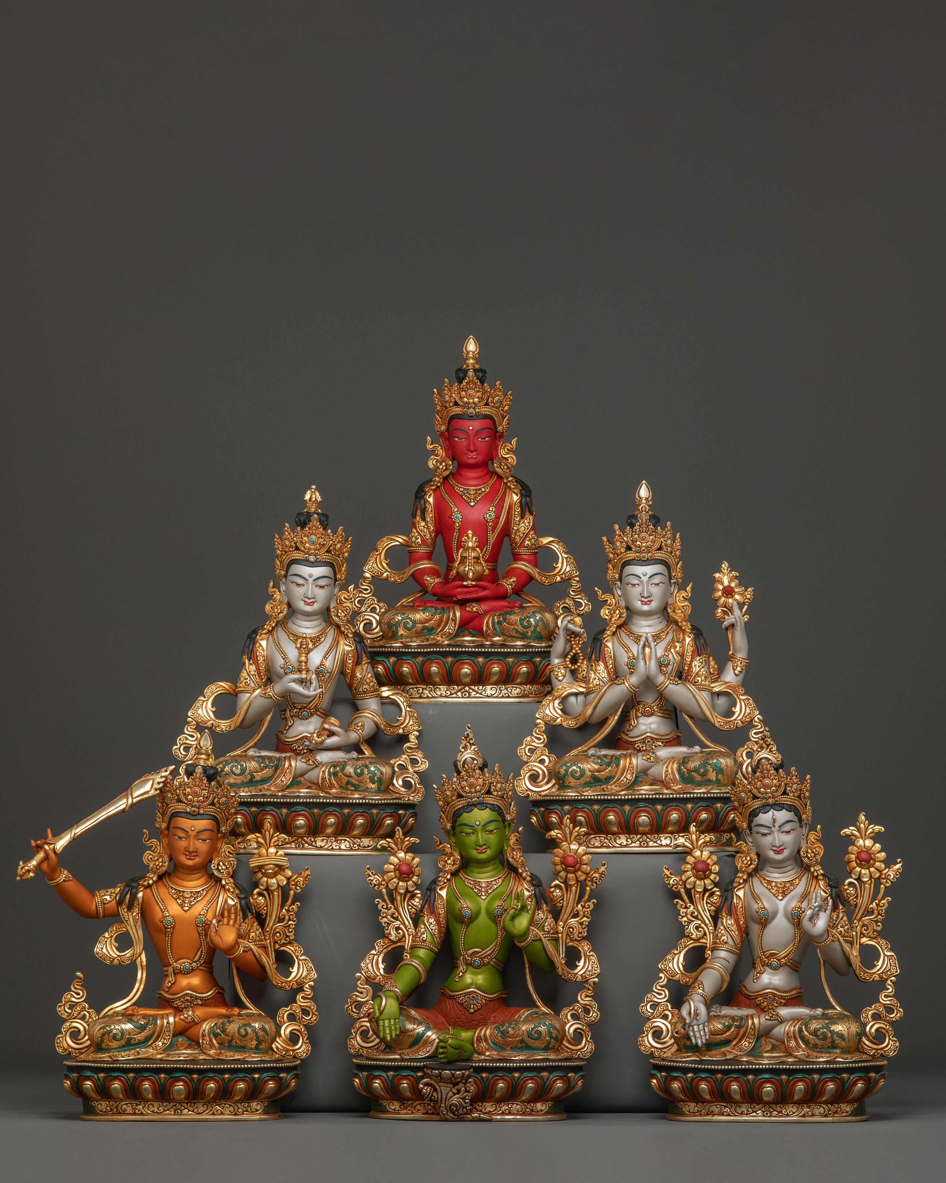 Six bodhisattva Statue Set 