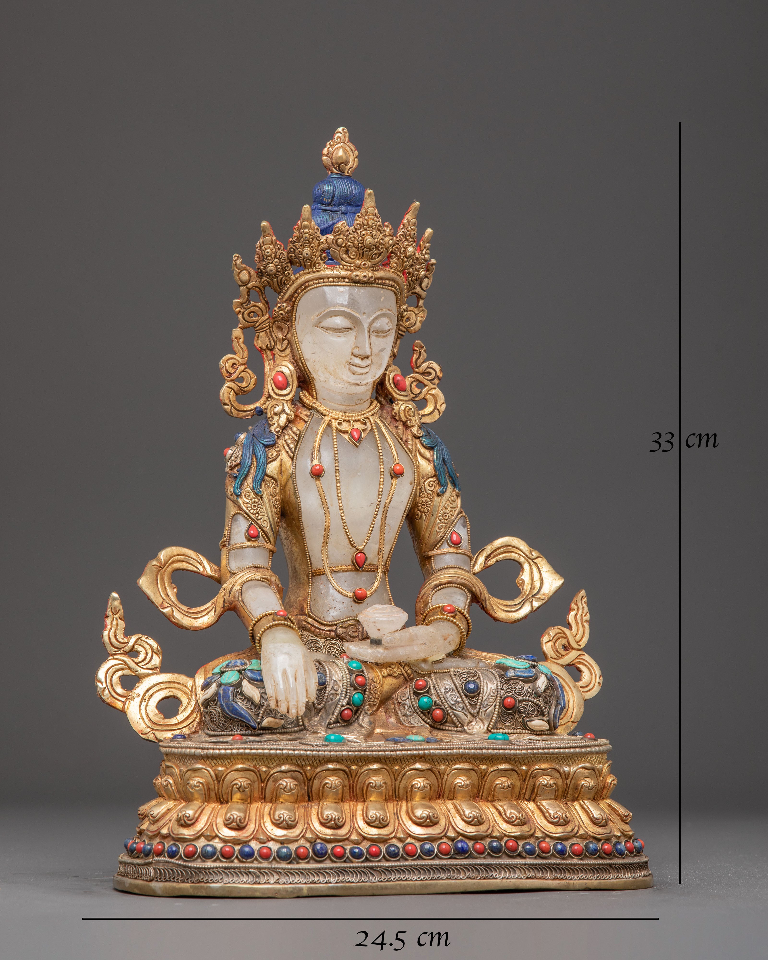 24K Gold Gilded Shakyamuni Buddha Statue | The Awakened One