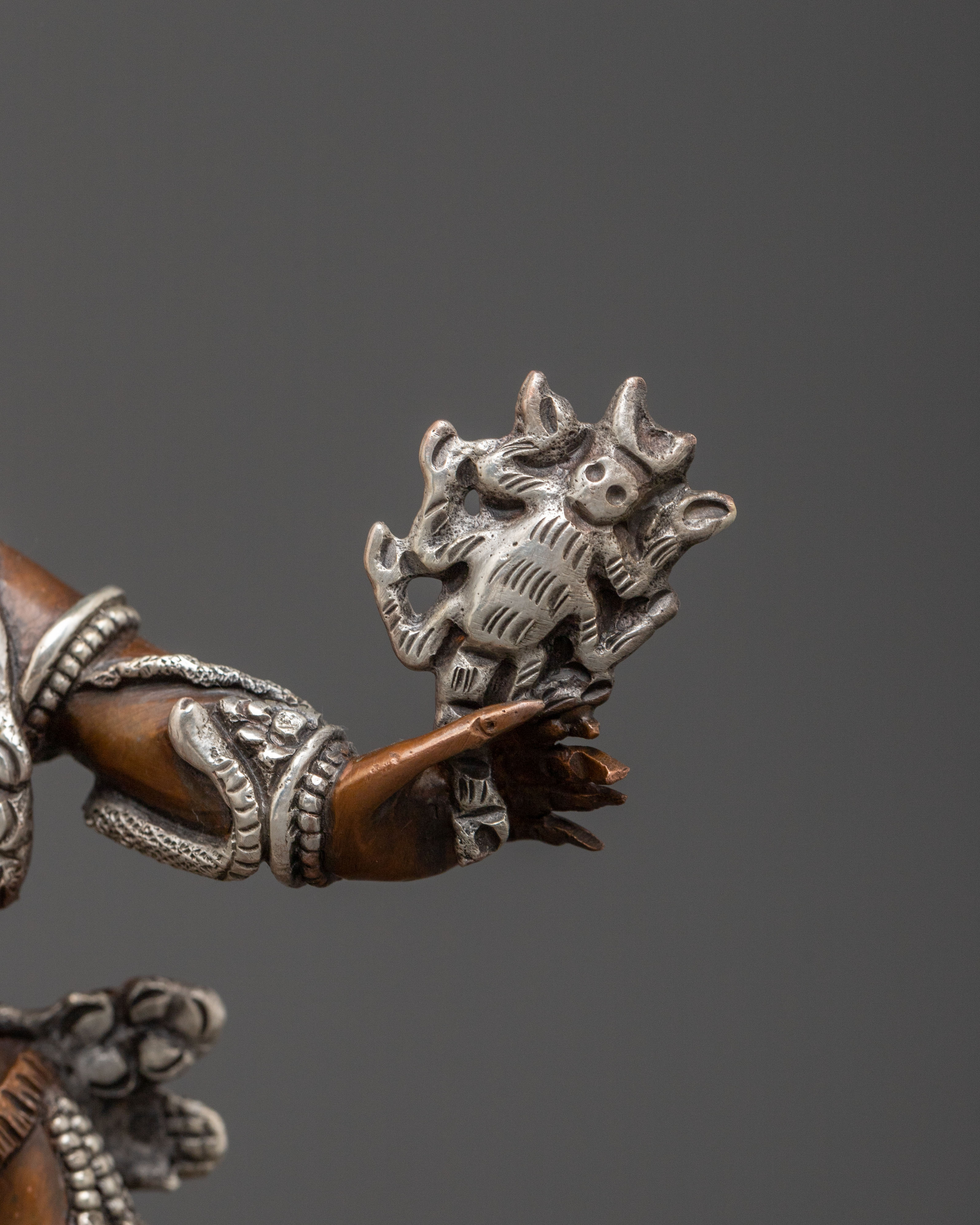 Guru Drakpo Protector Statue | Oxidized Copper Figure