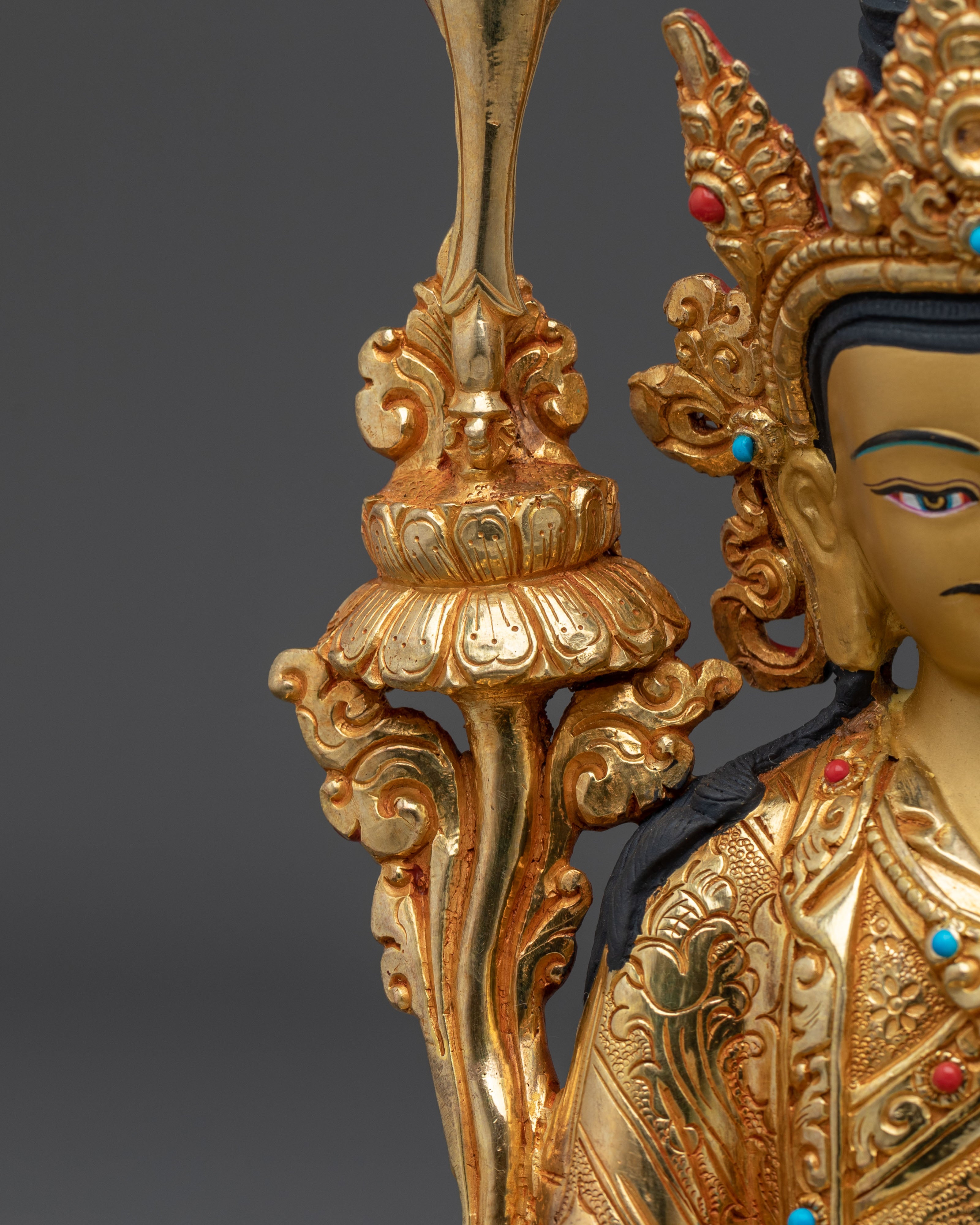Trisong Detsen Golden Statue | Dharma Patron