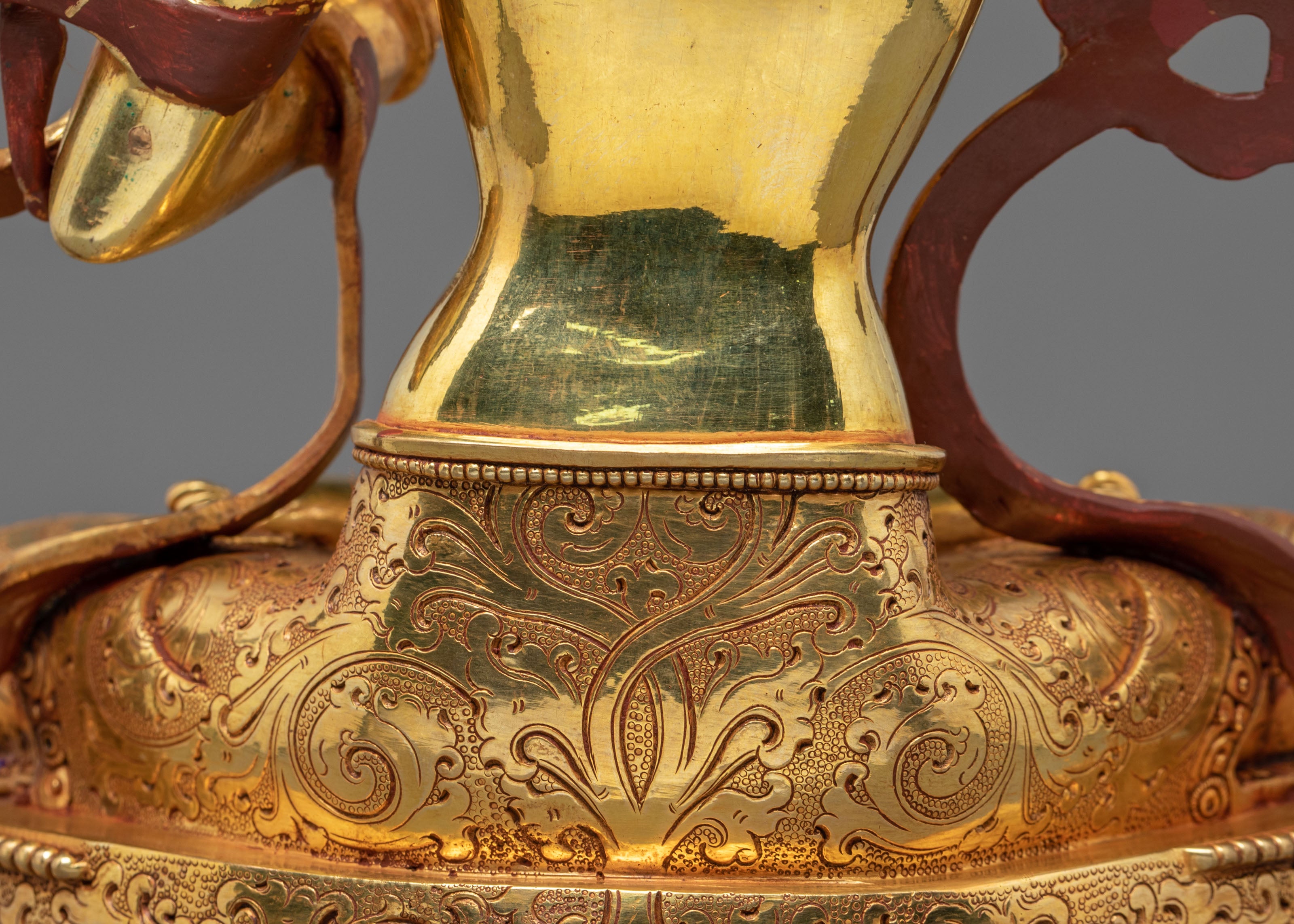 Manjushri 24K Gold Gilded Statue | Meditation Shrine