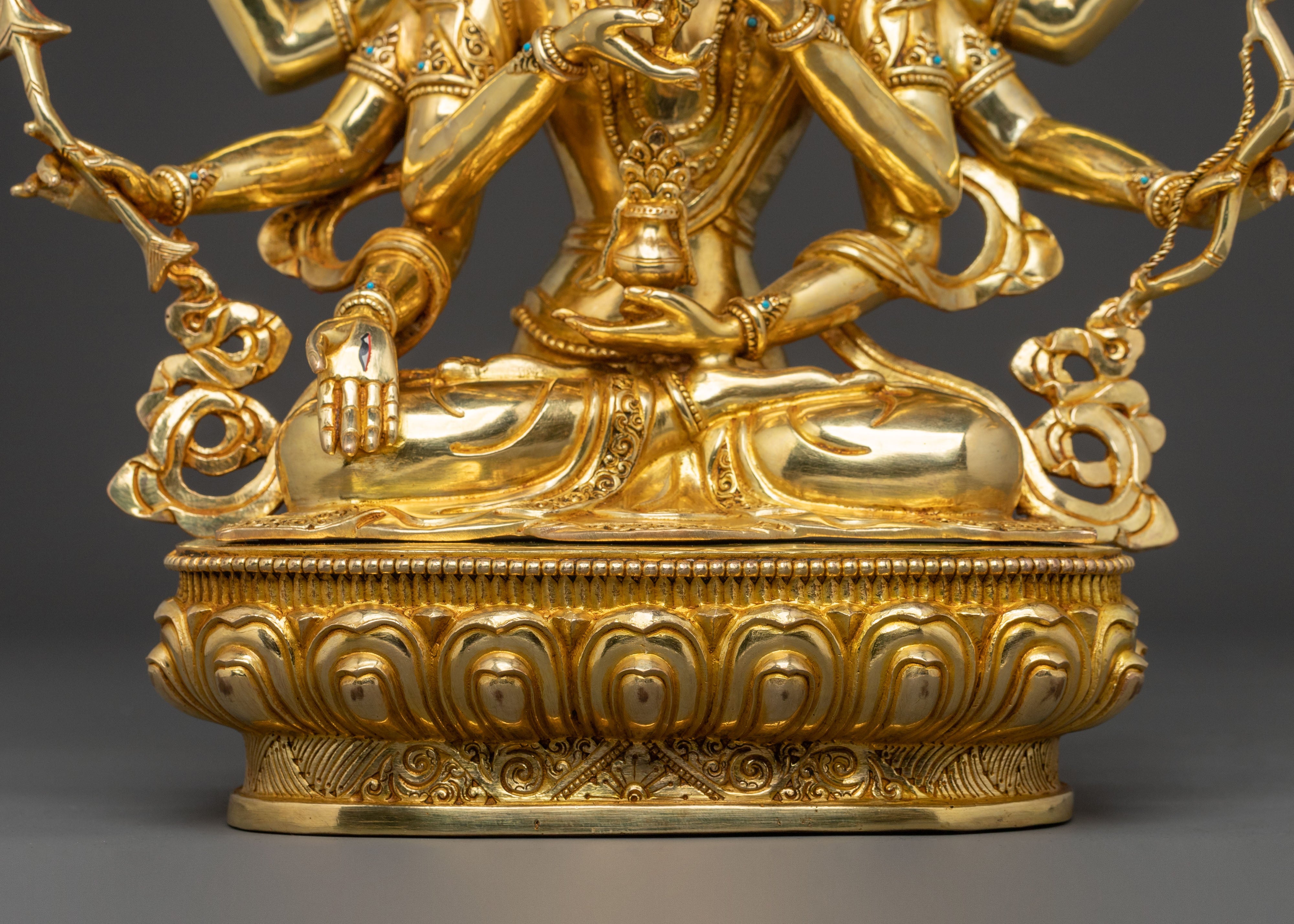 Golden Namgyalma Spiritual Statue | Goddess of Long Life and Purification