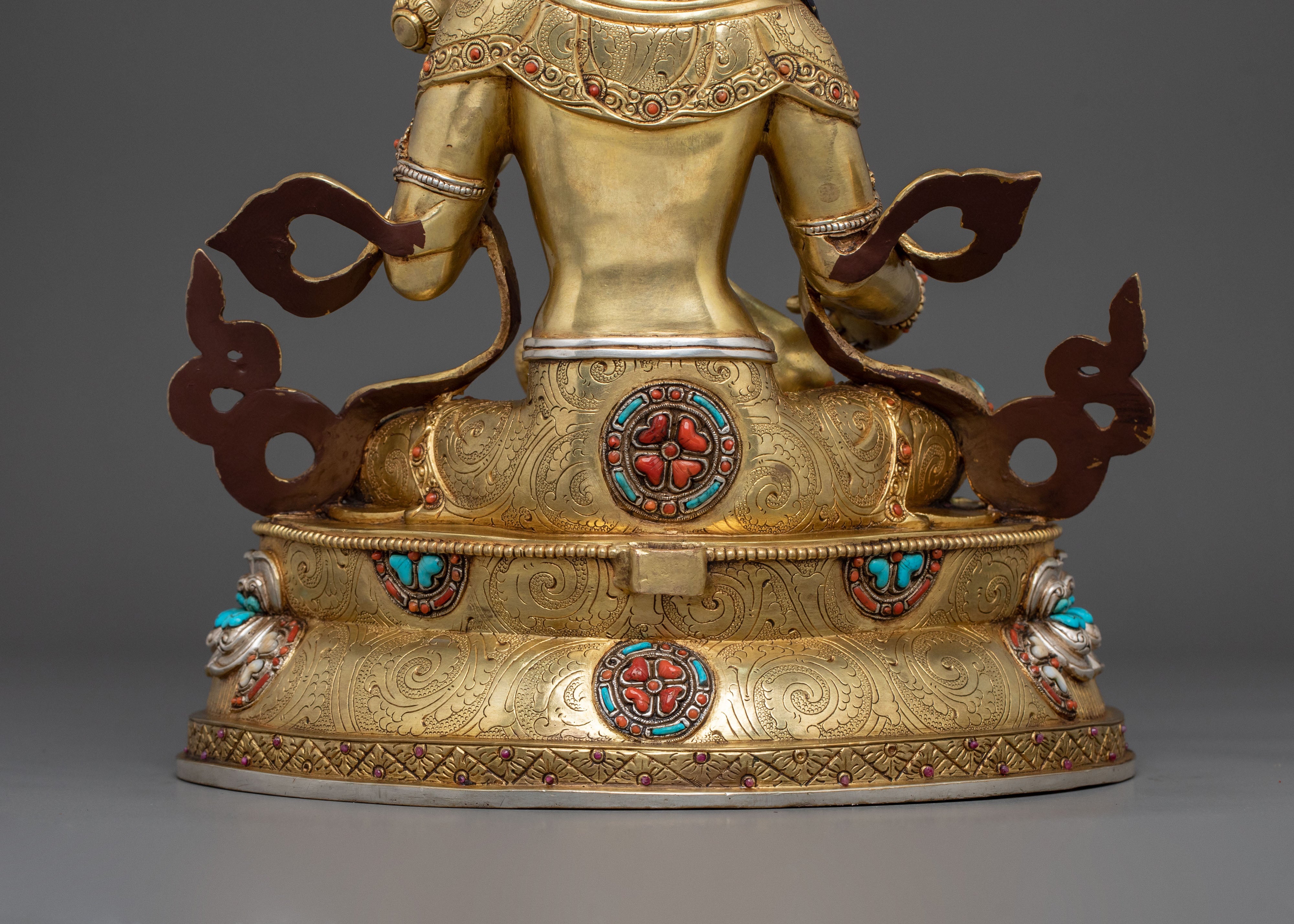Saraswati Statue | 24K Gold Gilded Goddess of Wisdom