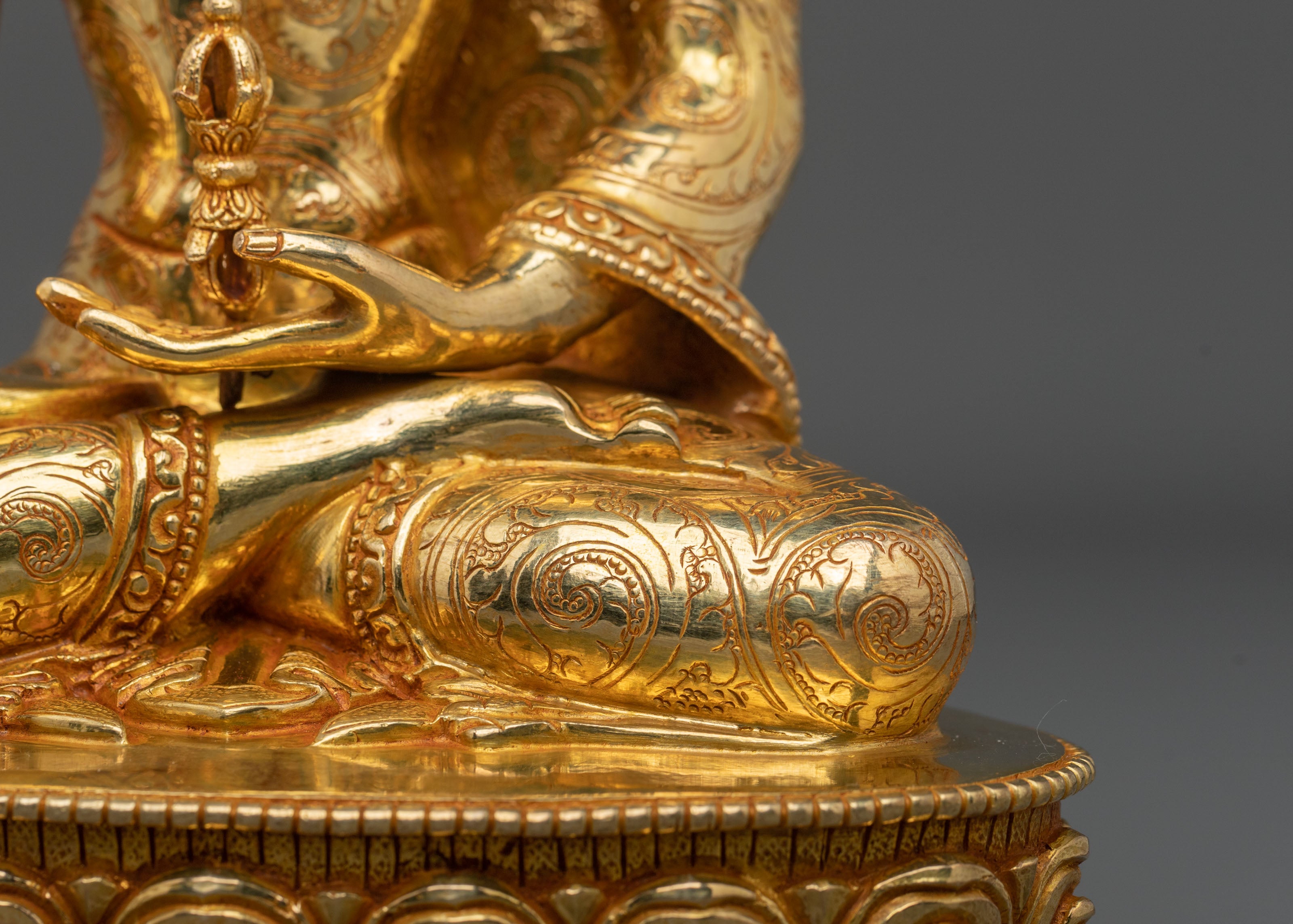 Hand Carved Mitrugpa Sculpture | Serene Divinity in Copper