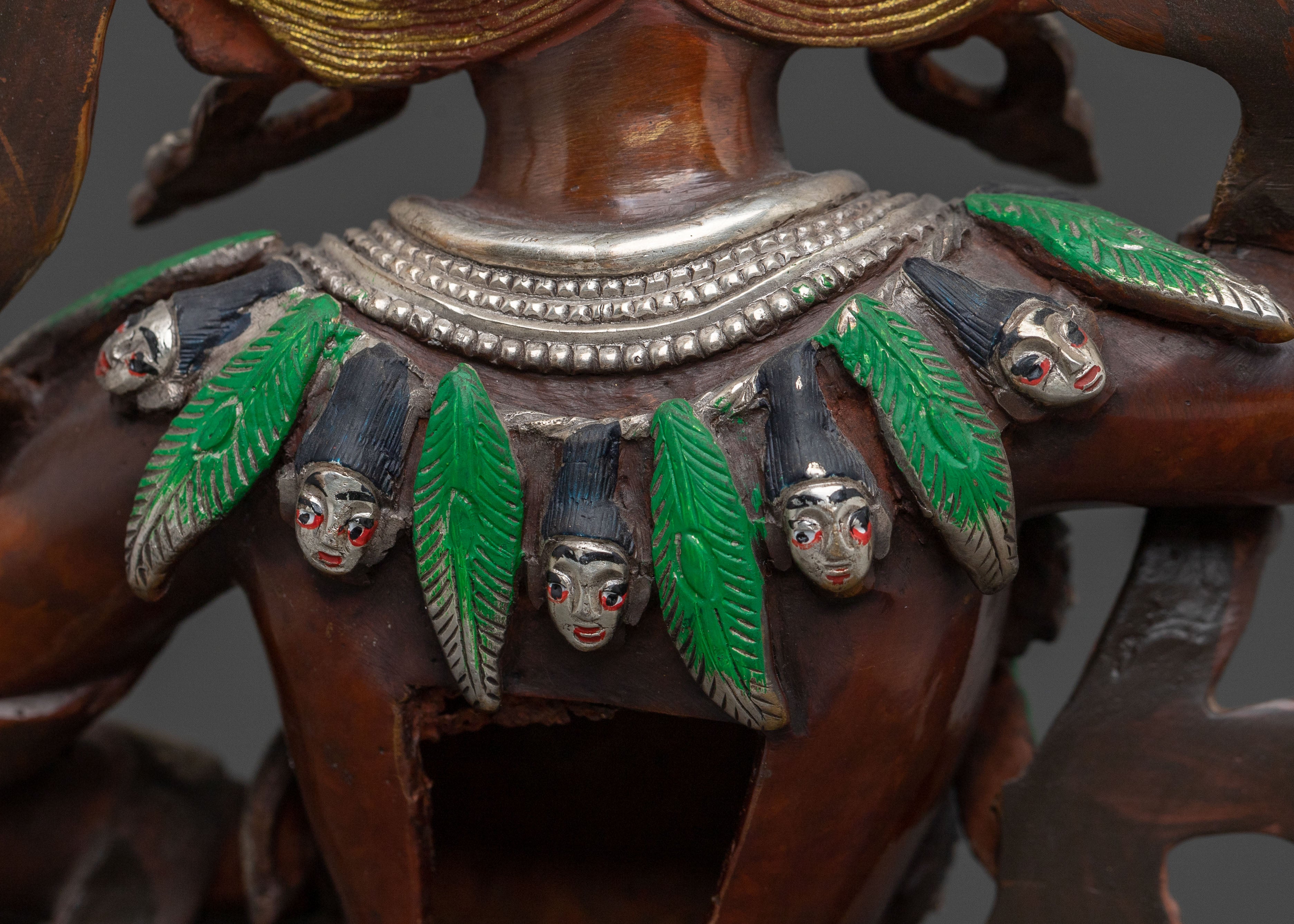 Khadgayogini Fierce Wisdom Statue, Silver-Plated