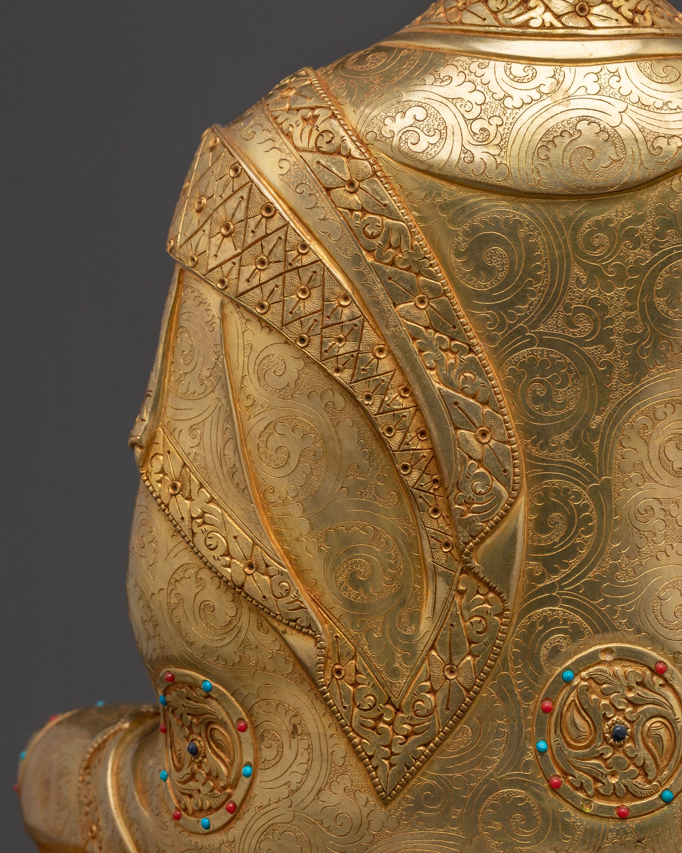 Handcrafted Medicine Buddha Sacred Statue | 24K Gold Gilded