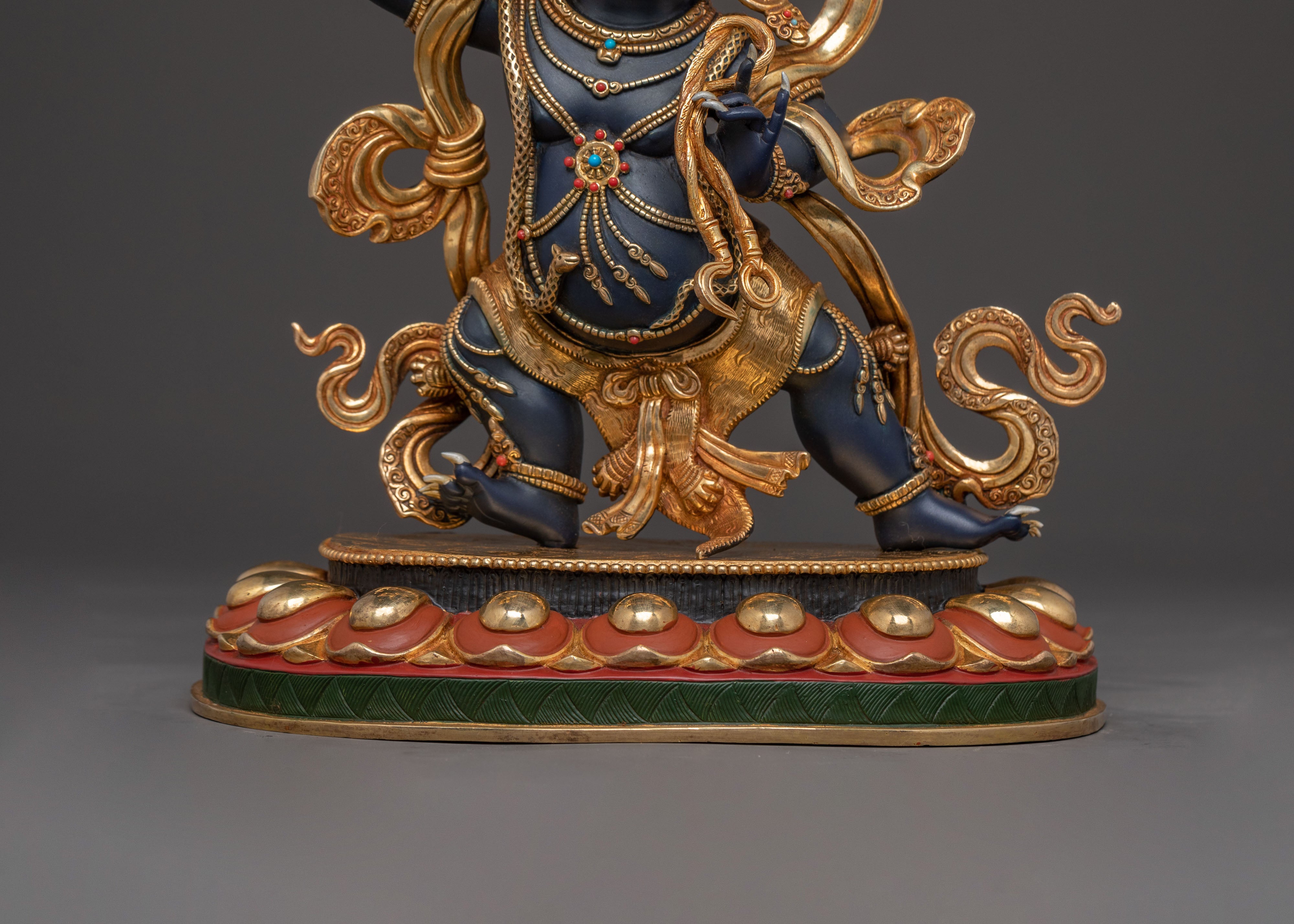 Vajrapani: A Silver Electro-Plated Sacred Sculpture of Vajrapani