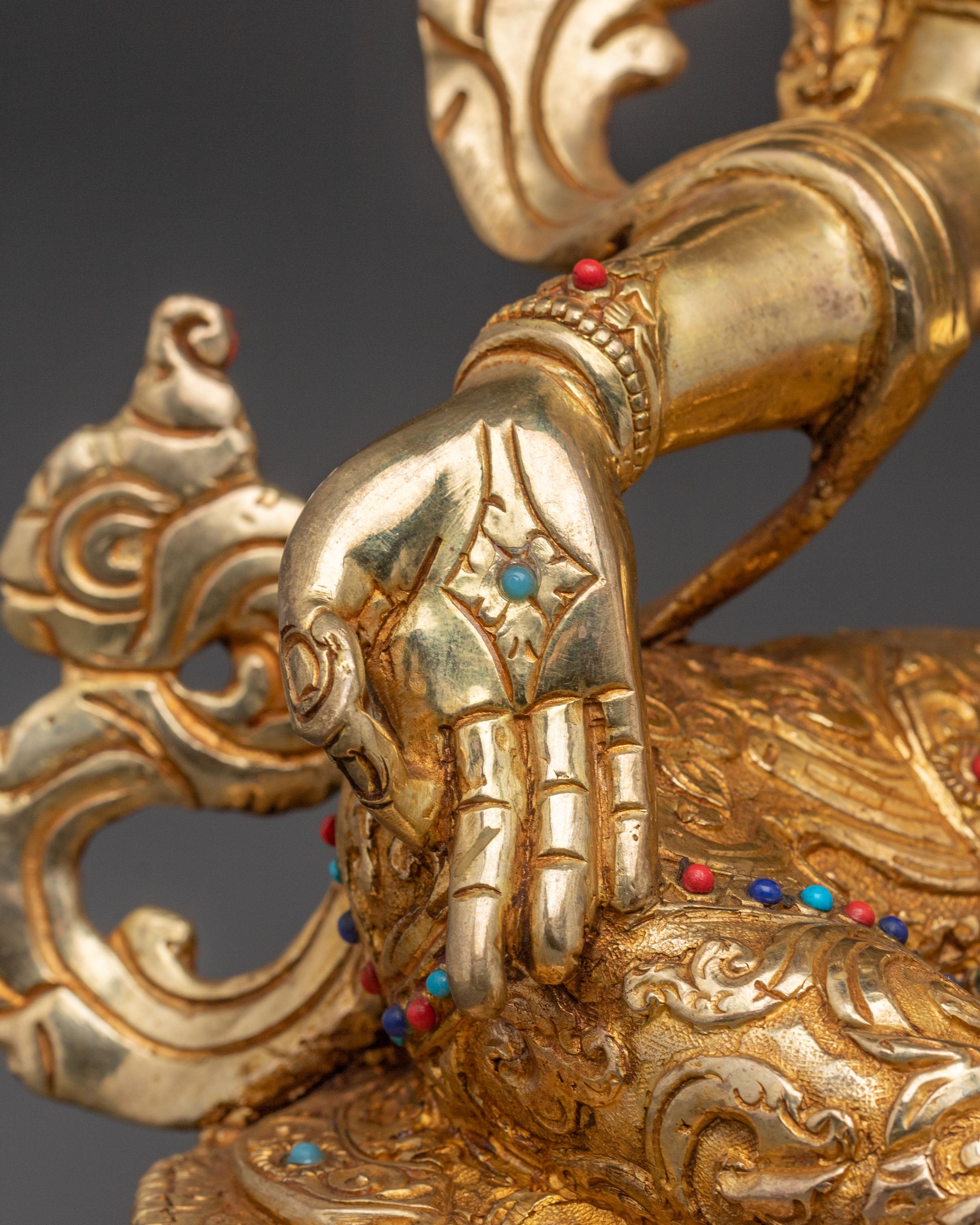 Guardian Green Tara Statue | 24K Gold Glided Alter Decor