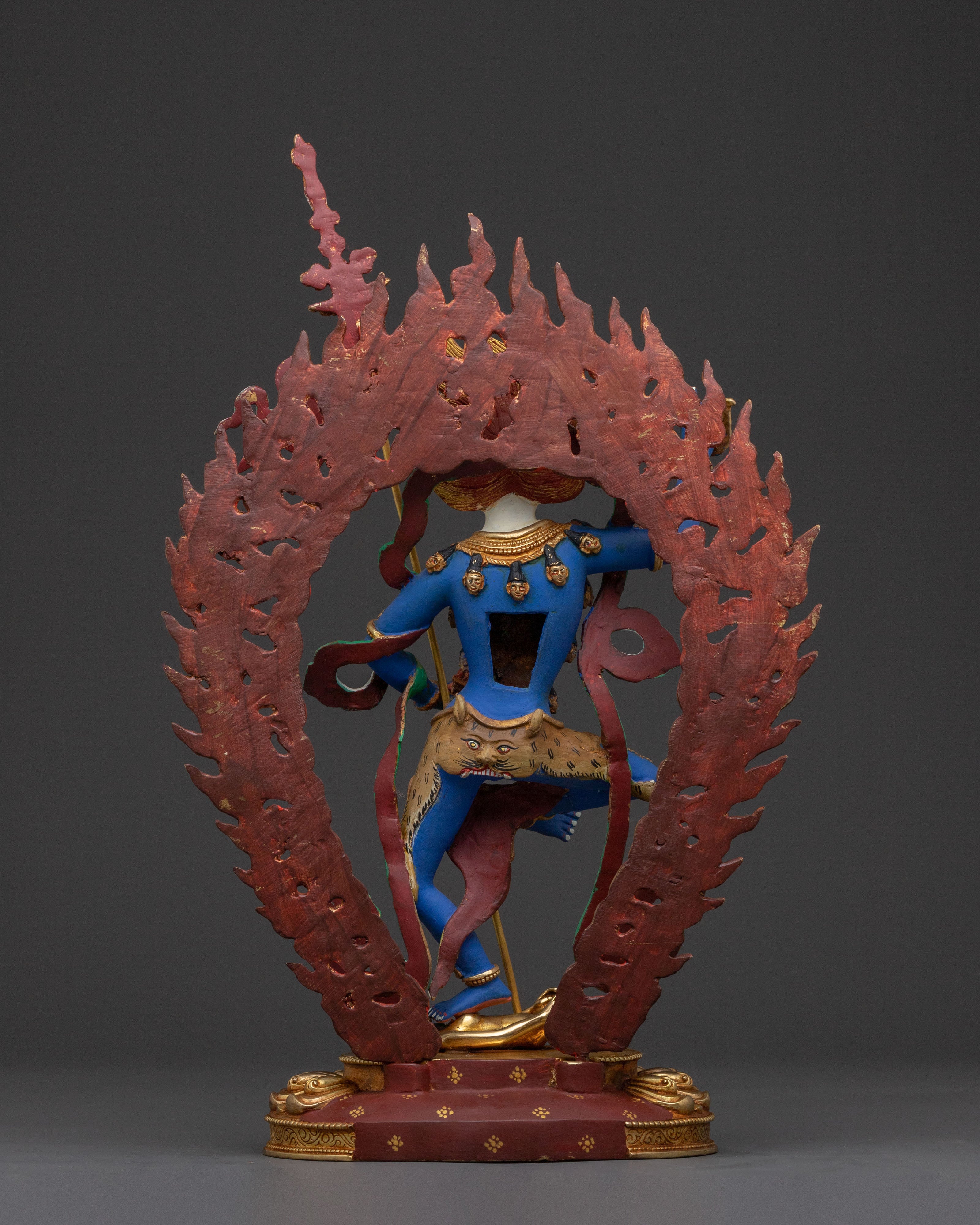 24K Gold Gilded Shima Mukha Statue | Radiant Wisdom