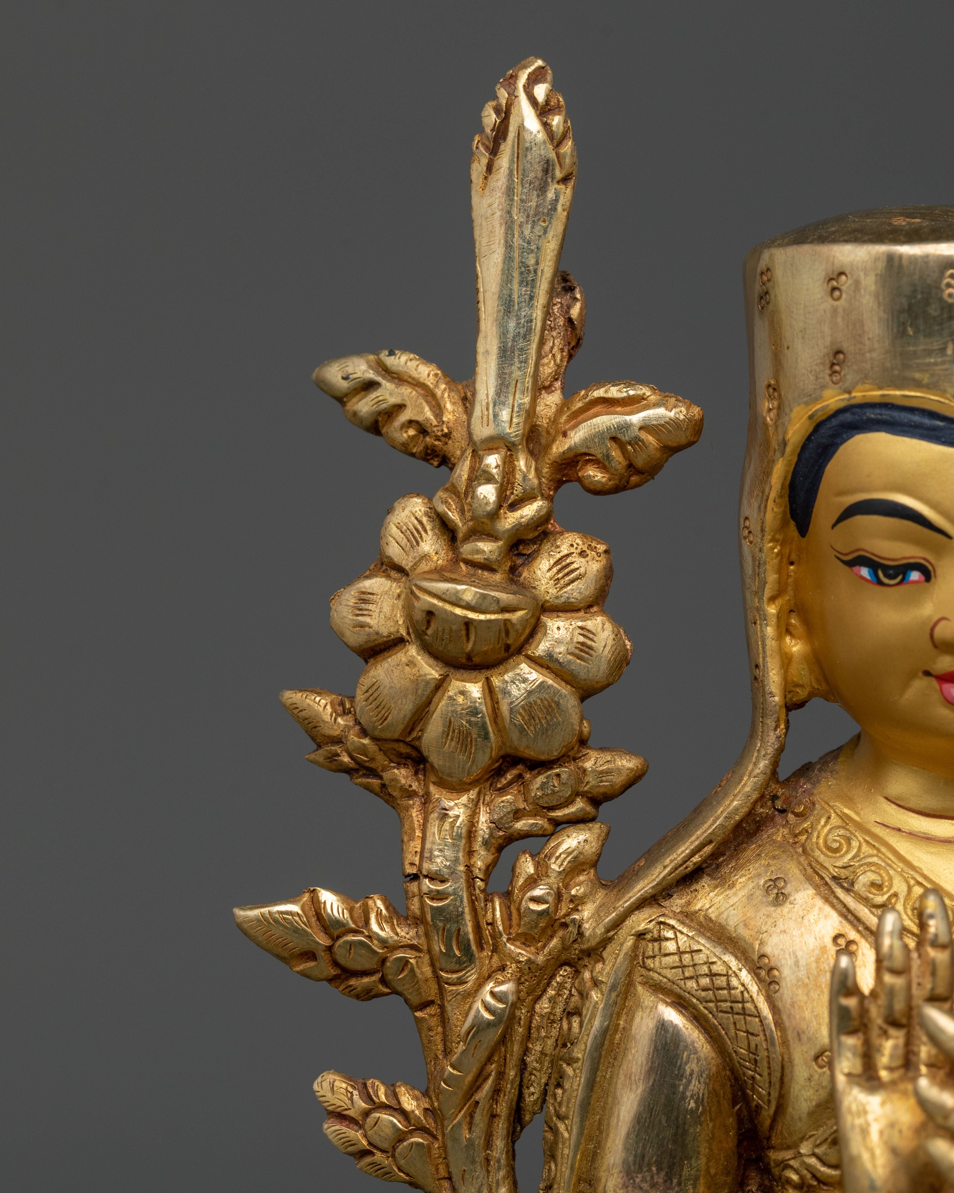 Buddhist Master Tsongkhapa Sacred Statue | Tibetan Buddhist Art (13x17.5 inches)