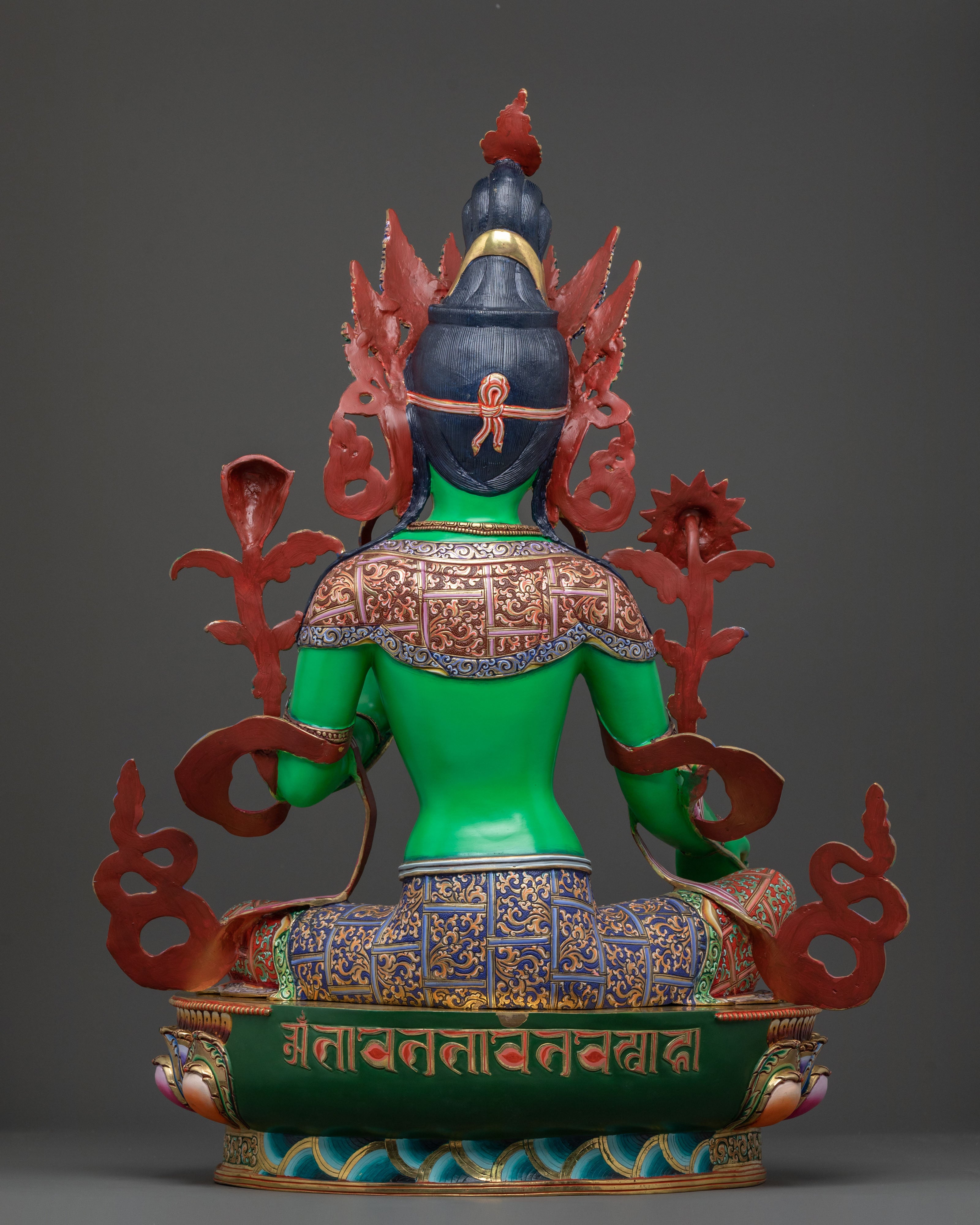 Swift Grace: Green Tara | 24K Gold Gilded Statue
