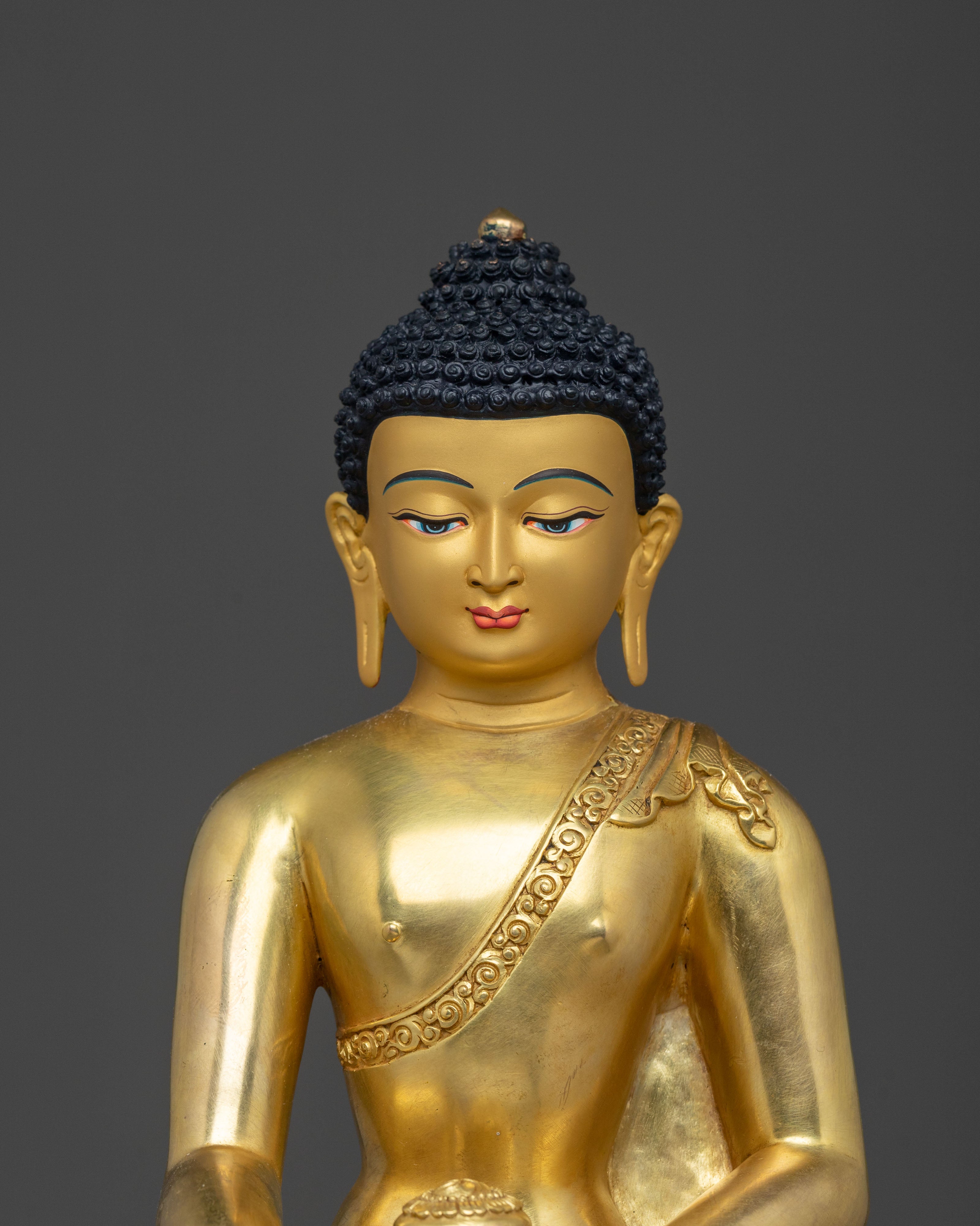 Shakyamuni Buddha Sculpture Seated on a Throne
