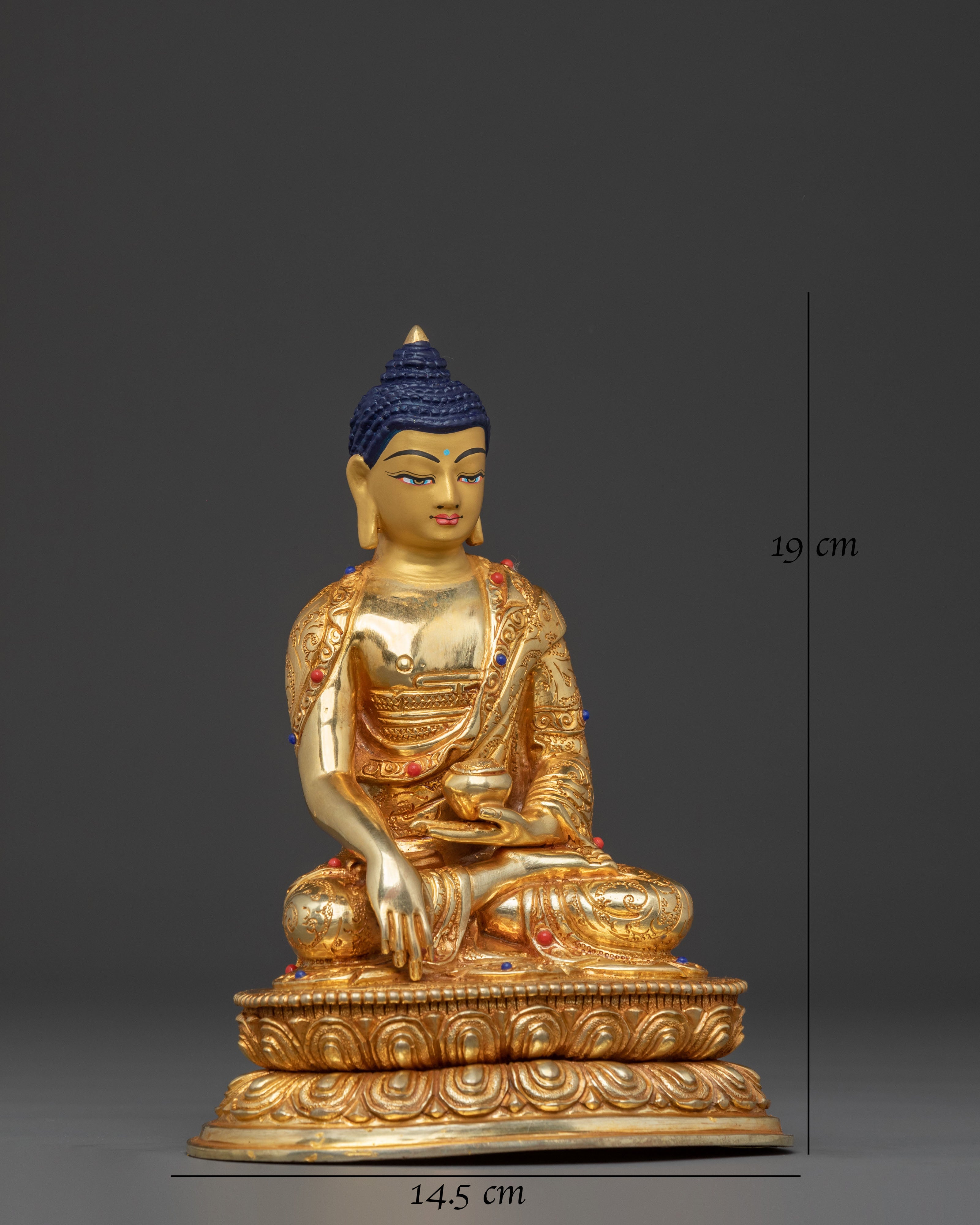 Shakyamuni Buddha: 24K Gold Gilded Serenity