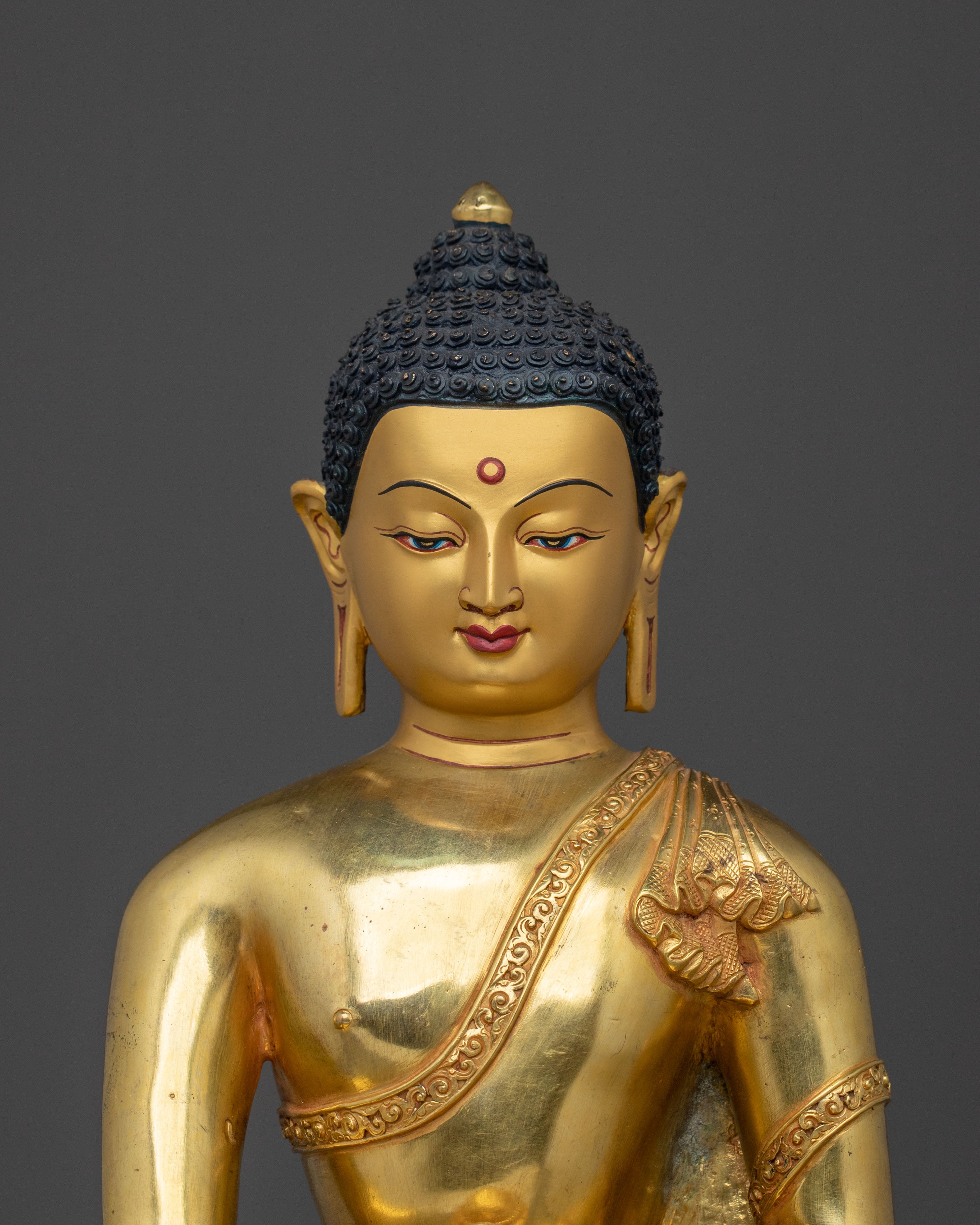 Buddhist Ritual Shakyamuni Buddha Statue | Traditional Altar Decor Statue