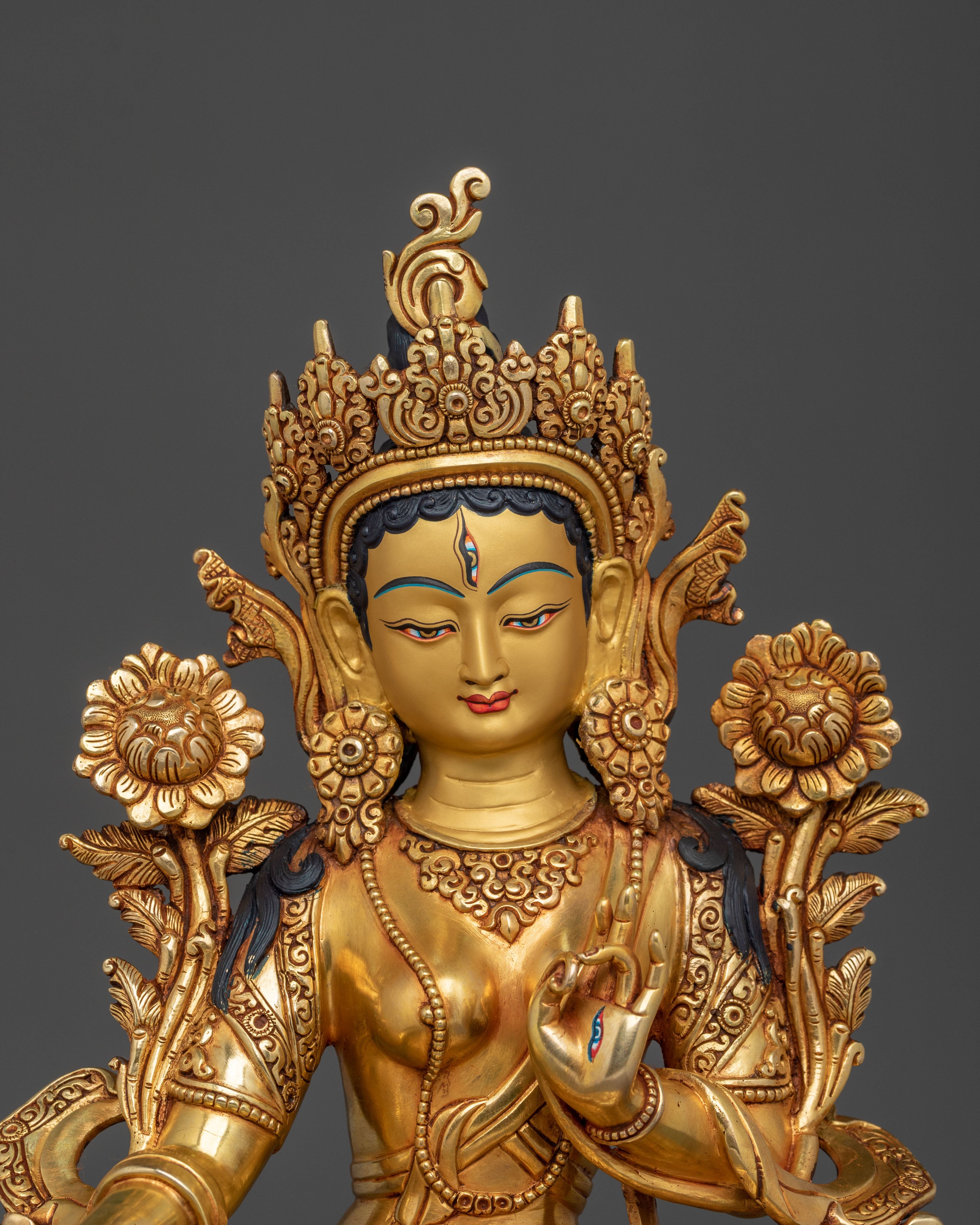 White Tara Divine Sculpture | Goddess of Compassion and Protection