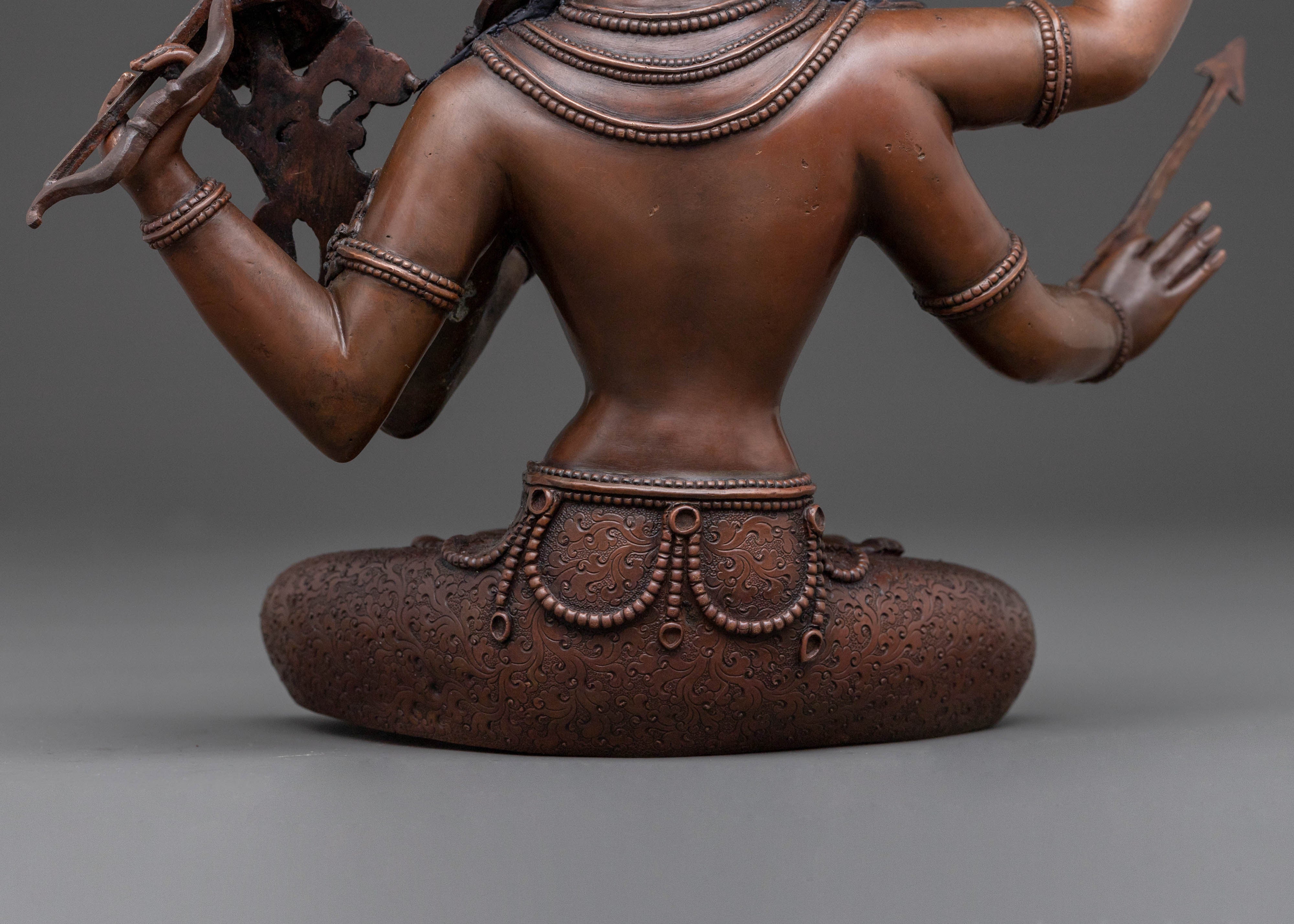 Maha Manjushri Sacred Statue – Oxidized Copper