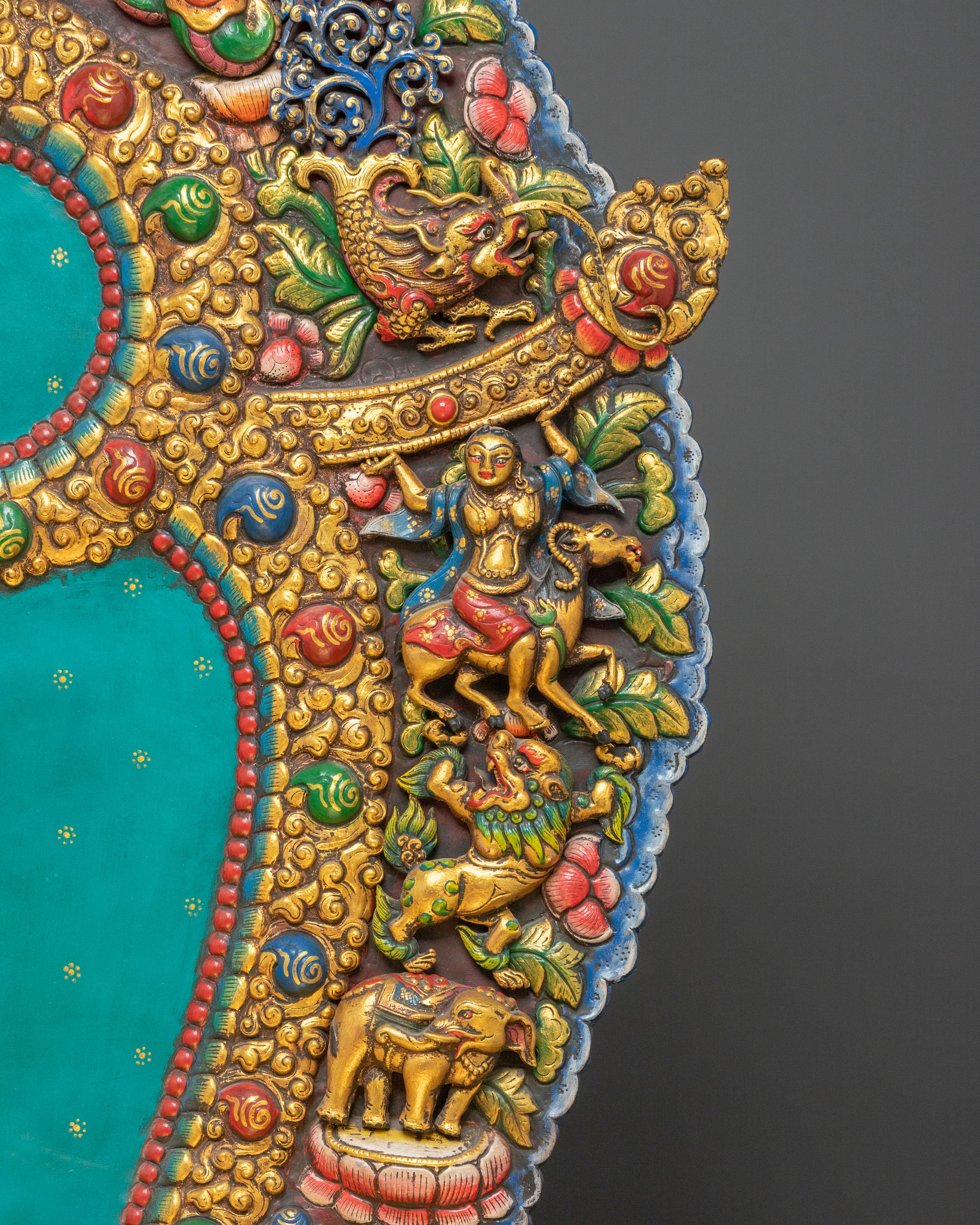 Sacred Throne: 24K Gold Gilded Art
