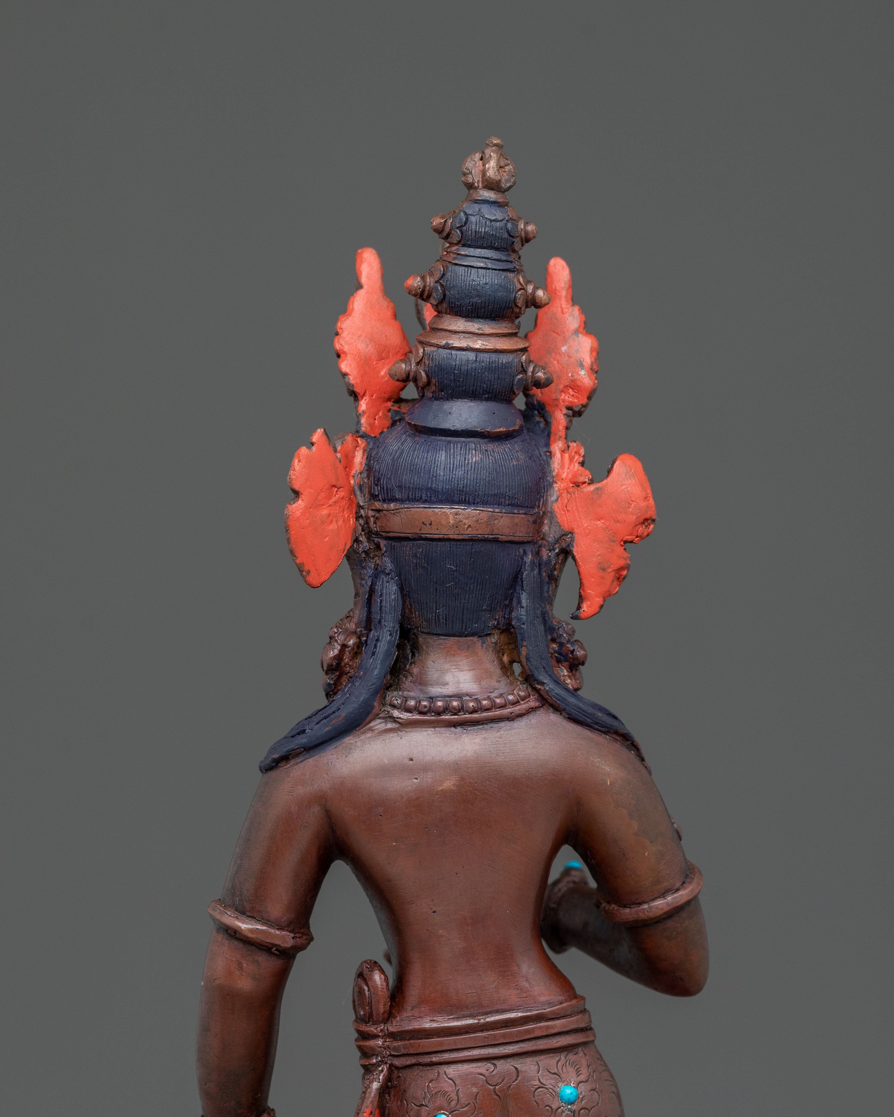 Peaceful Vajrapani Oxidized Statue | Tibetan Buddhist Guardian