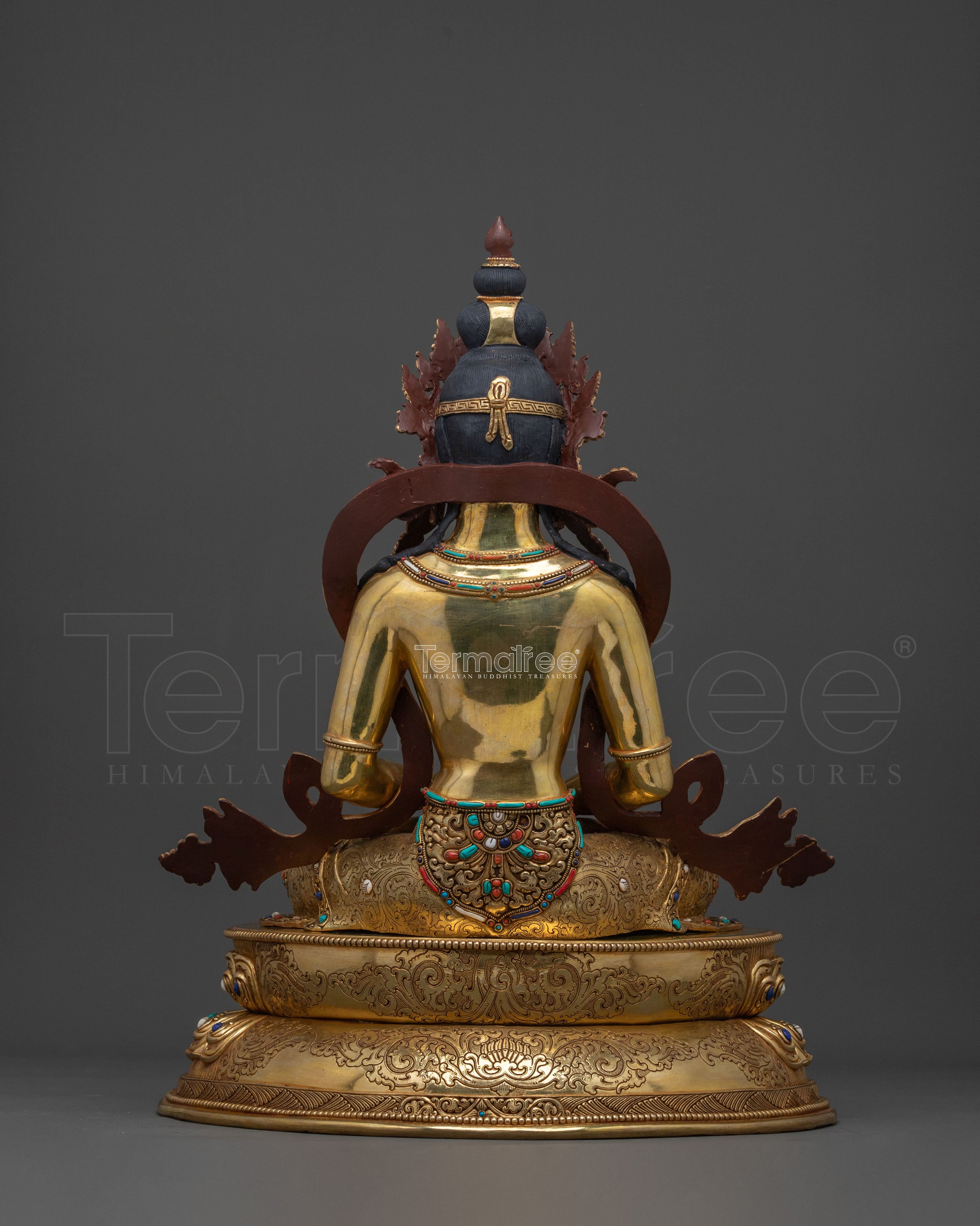 Handcrafted Copper Amitayus Statue | Buddha of Long Life and Healing