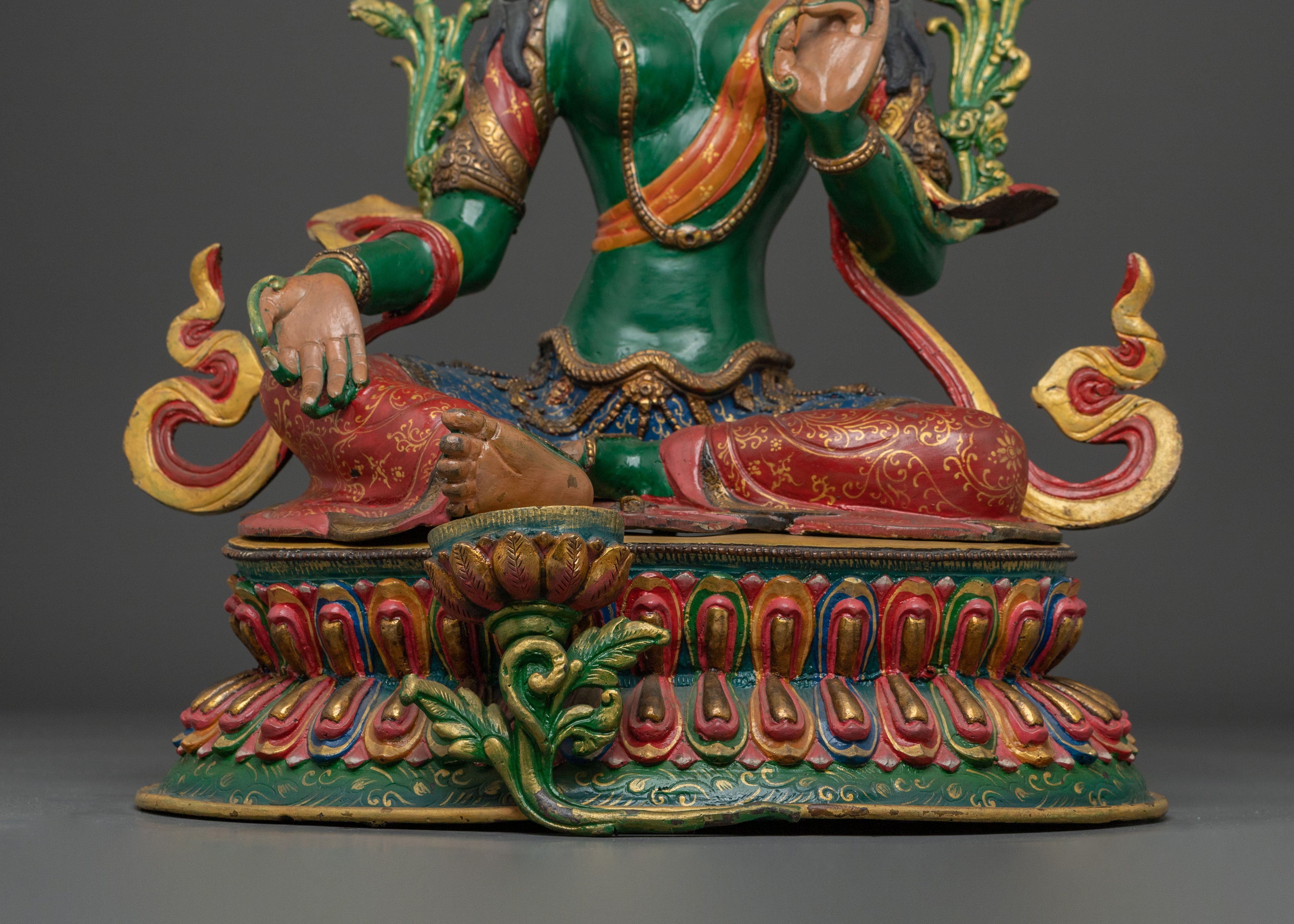 Green Tara Peaceful Figurine | Goddess of Compassion