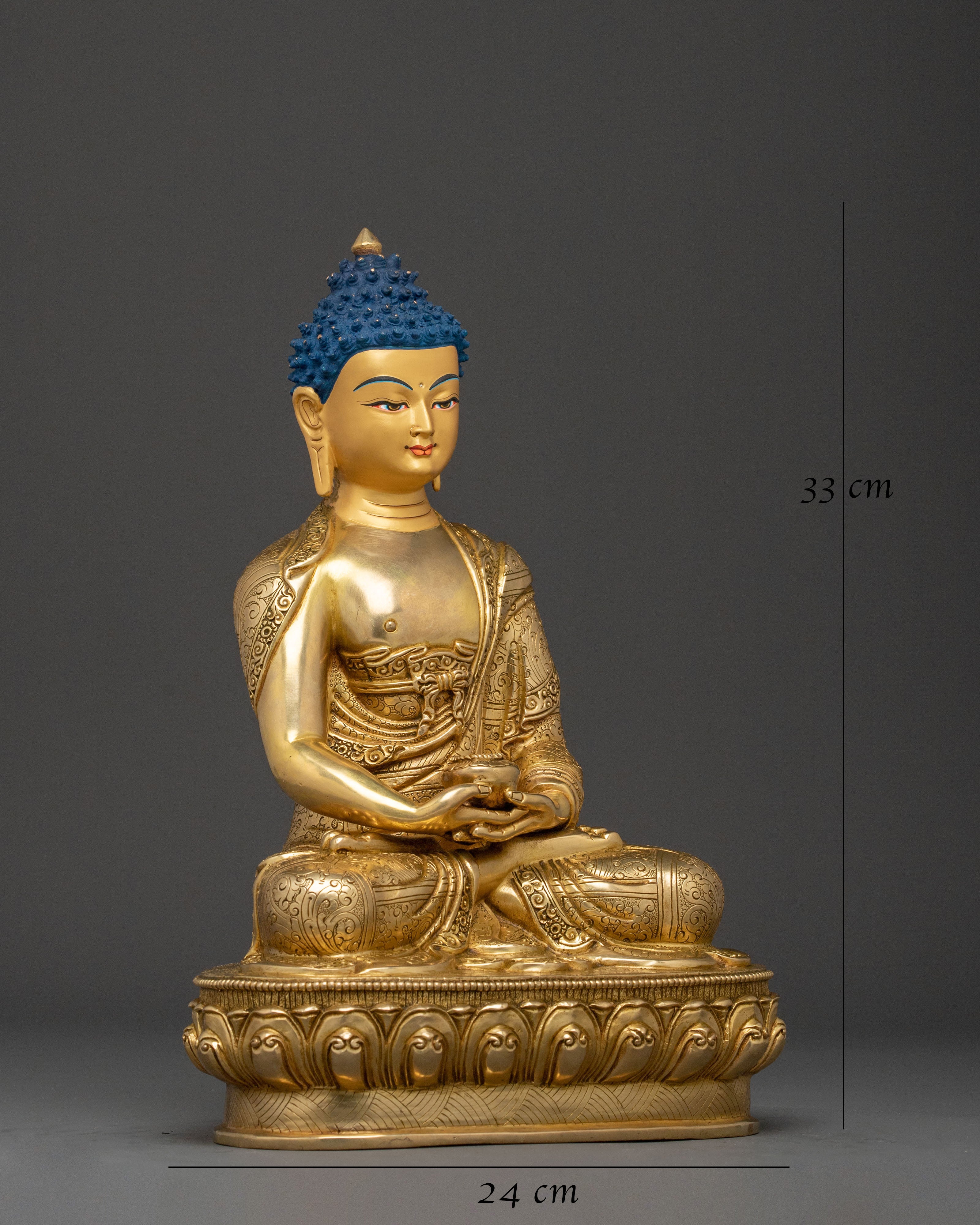 Pure Land Buddha Amitabha Sculpture:  Buddha of Infinite Light