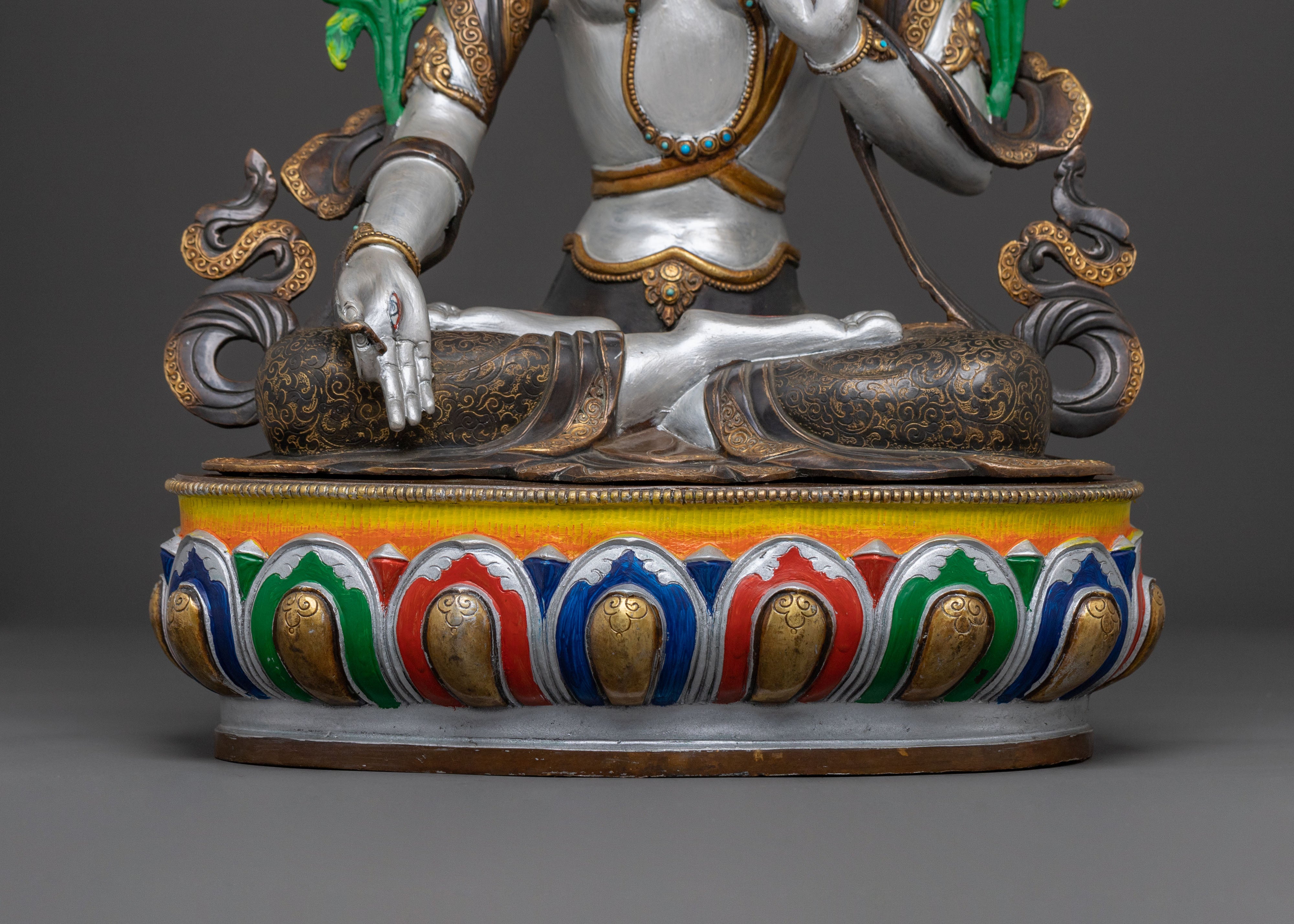 Statue of Seven Eyed White Tara Protector: Goddess of Healing