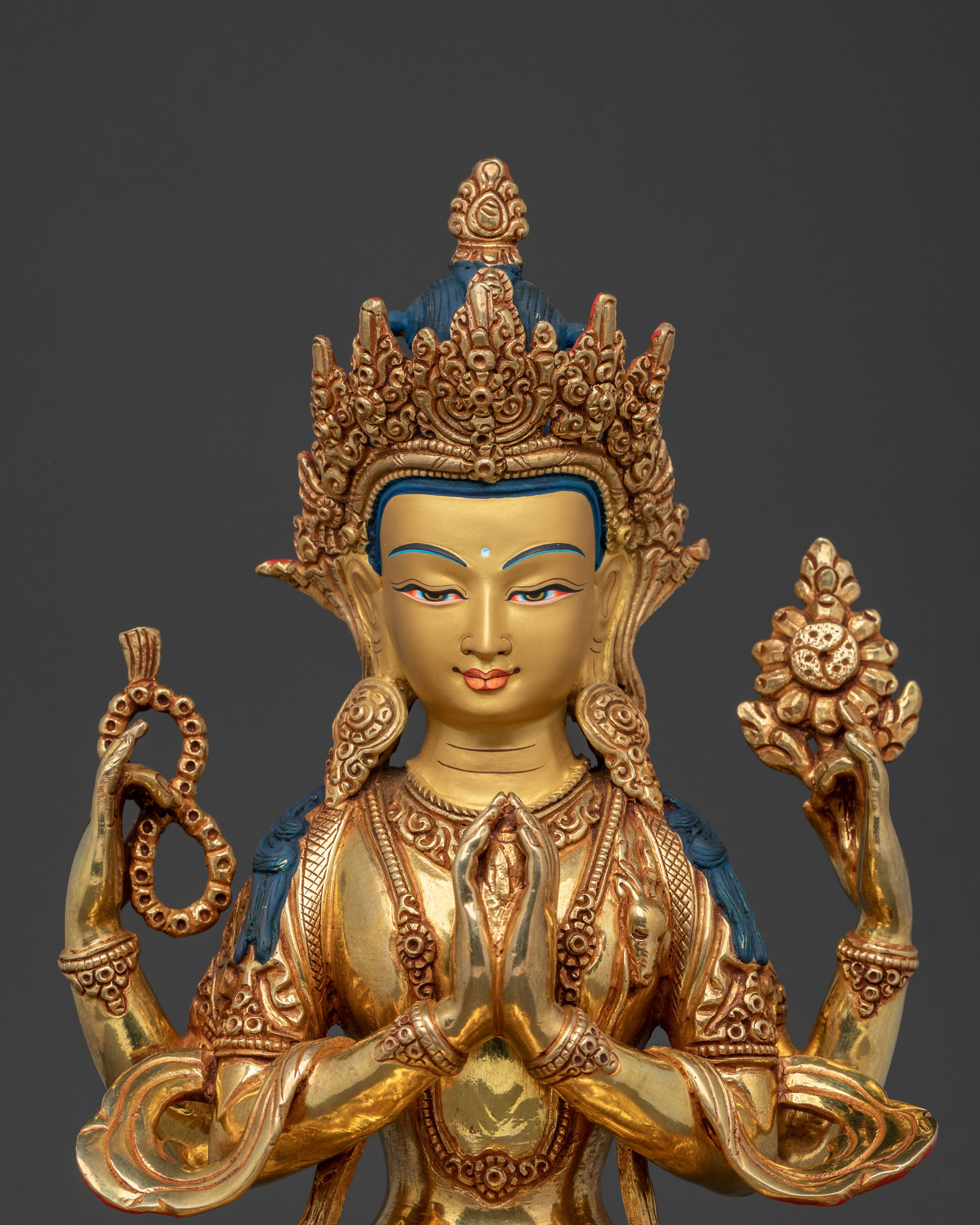 Handcrafted Chenrezig Statue | Home Decor