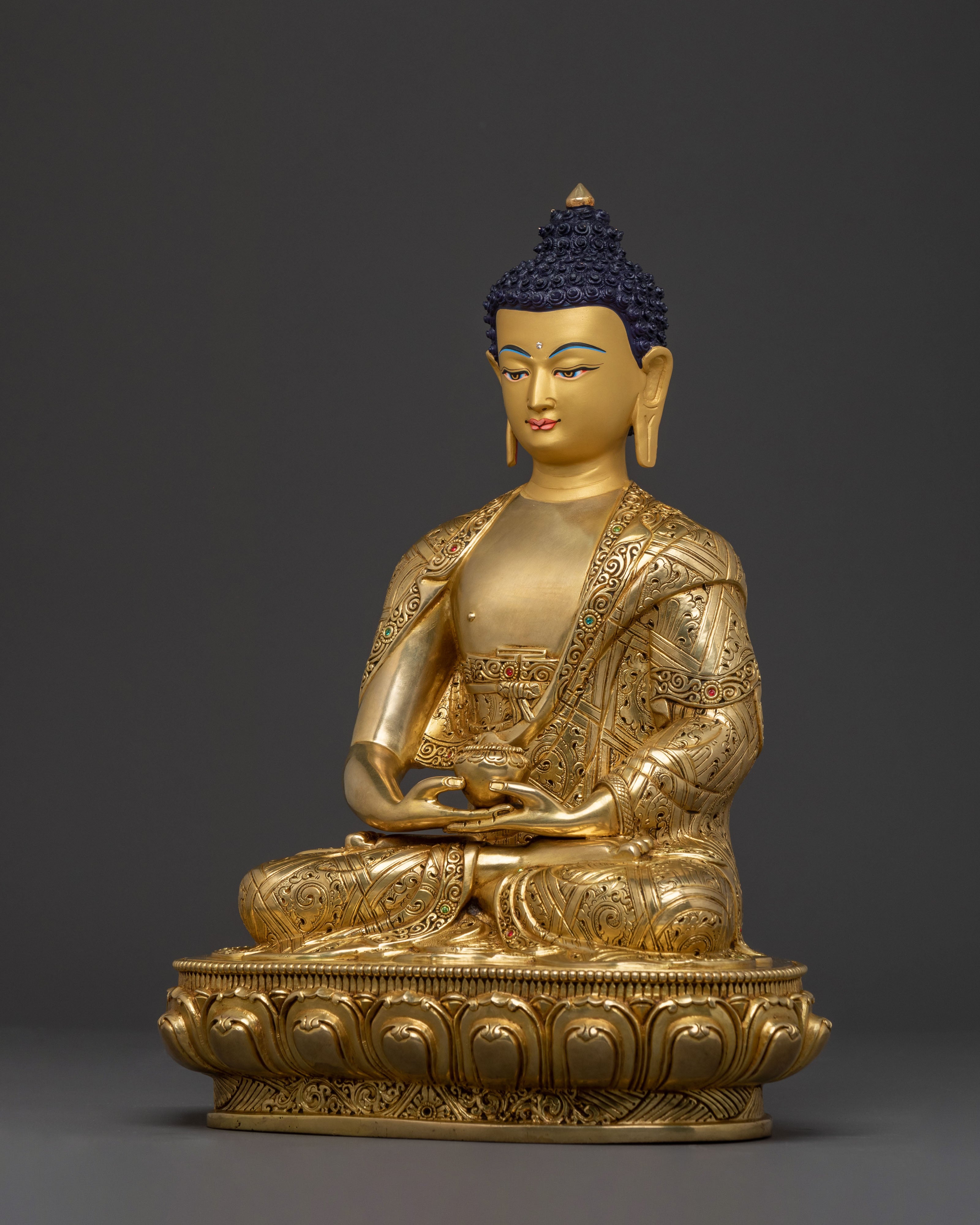Amitabha Buddha Savior Statue – Handcrafted Gilded Copper