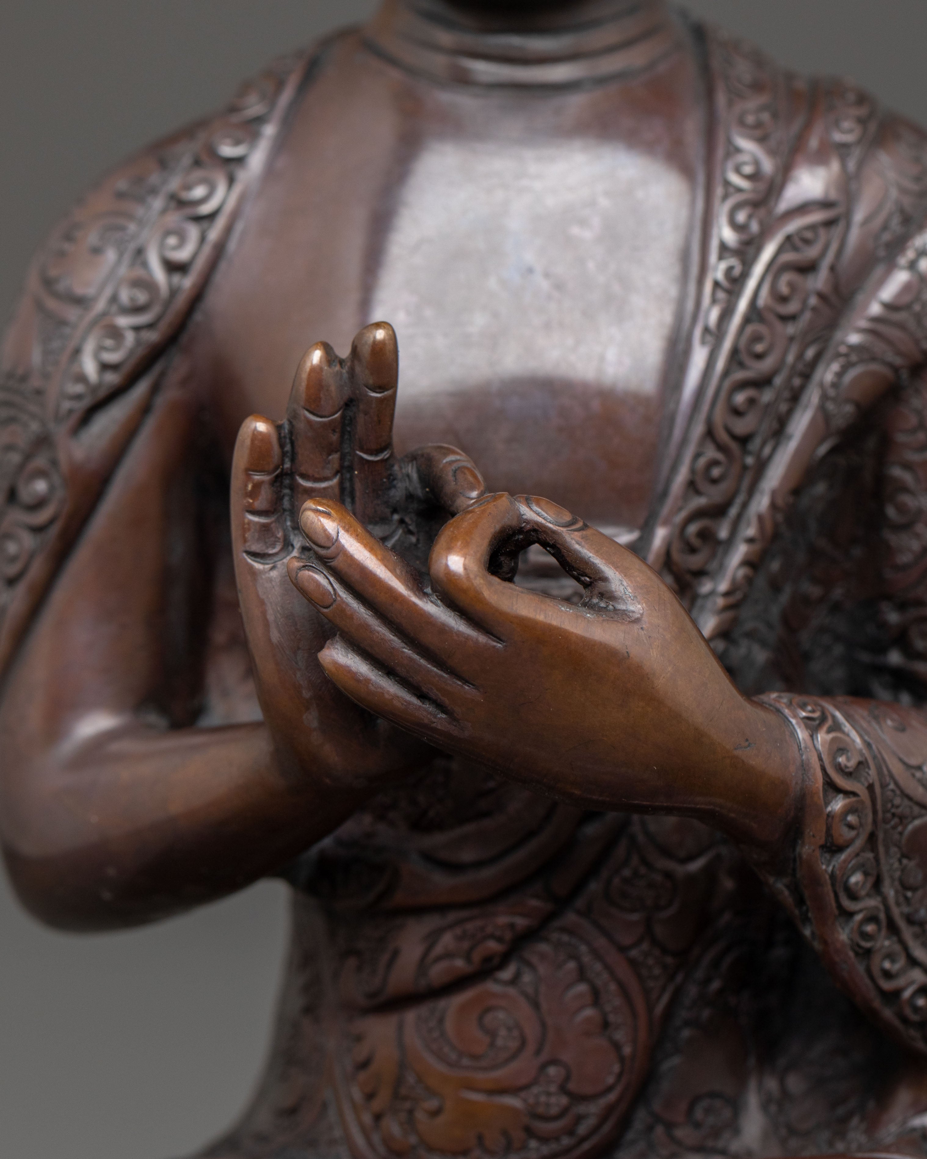 Vairocana Oxidized Copper Statue | Sacred Icon