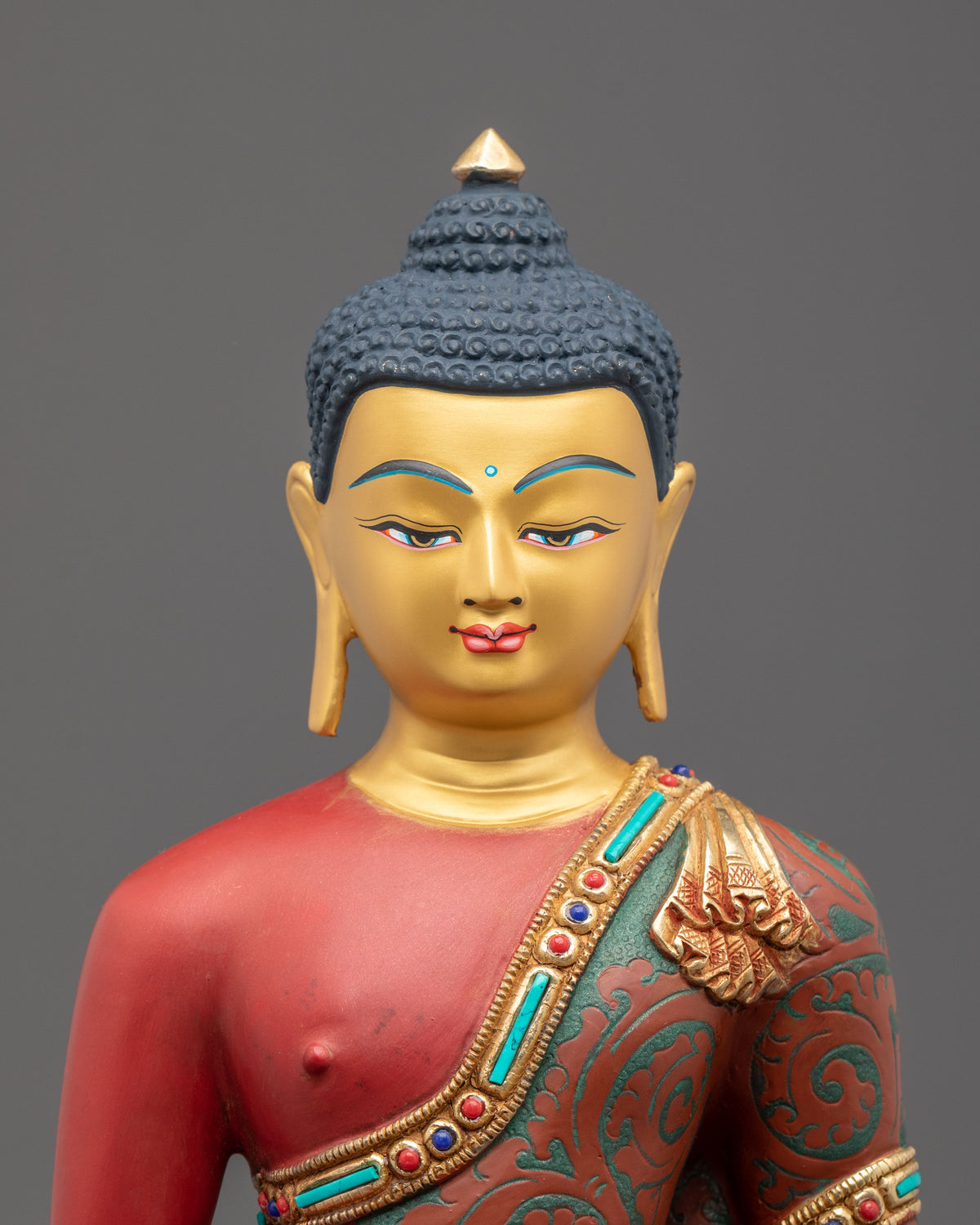 Amitabha Buddha 24K Gold Gilded Sculpture | Altar Decor