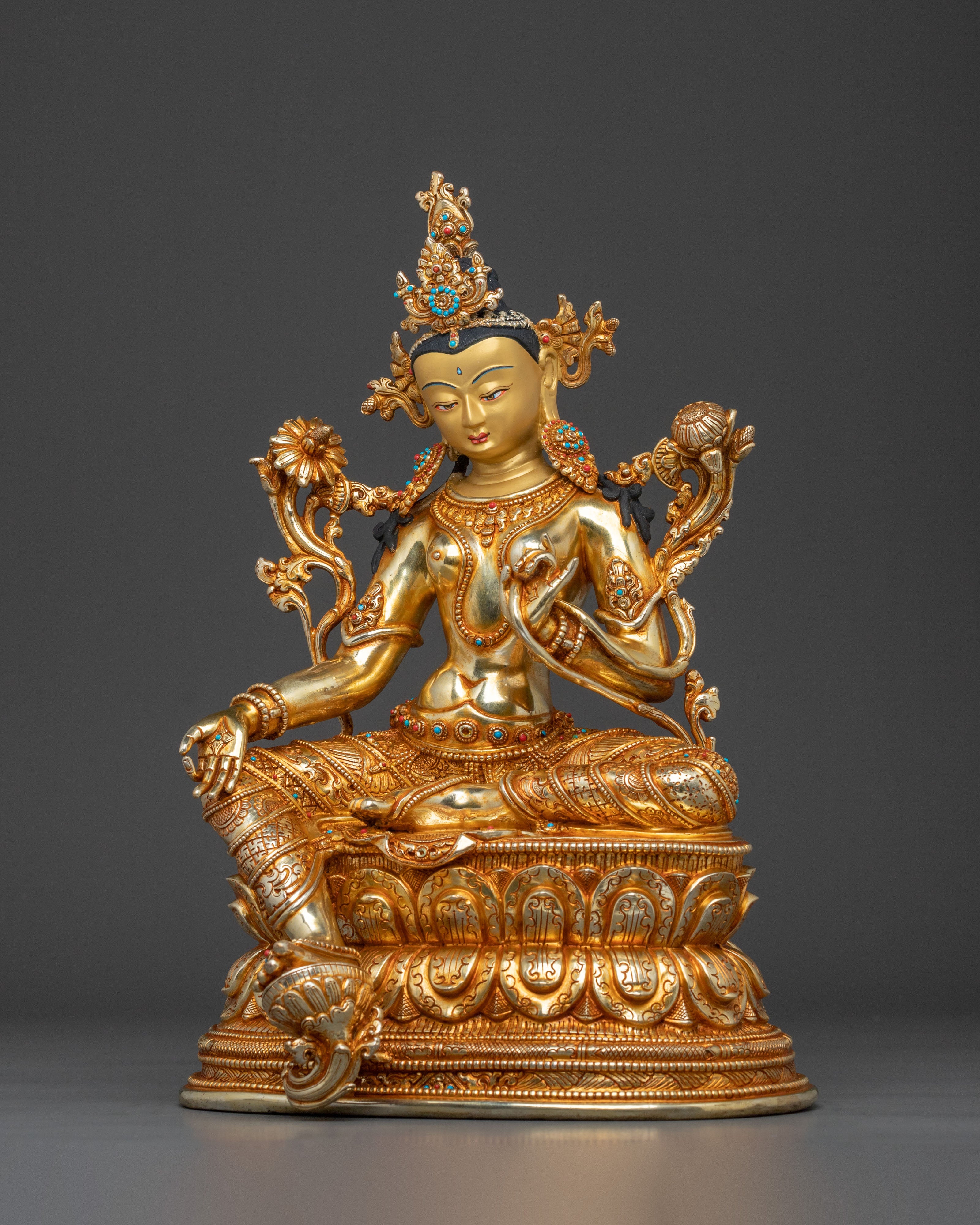 Green Tara Spiritual Statue | Female Bodhisattva