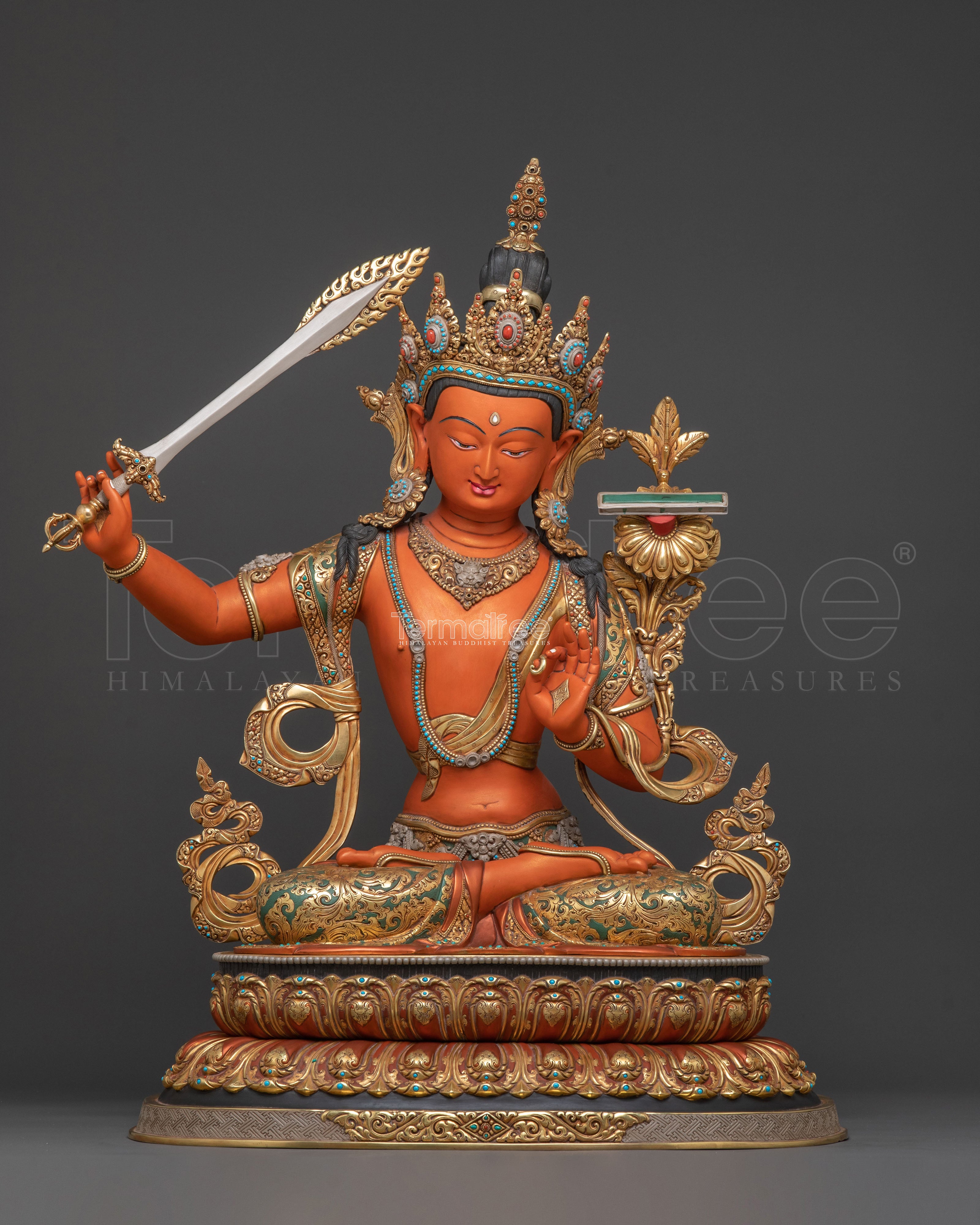 Manjushri Awakening Statue | Bodhisattva of Wisdom and Knowledge