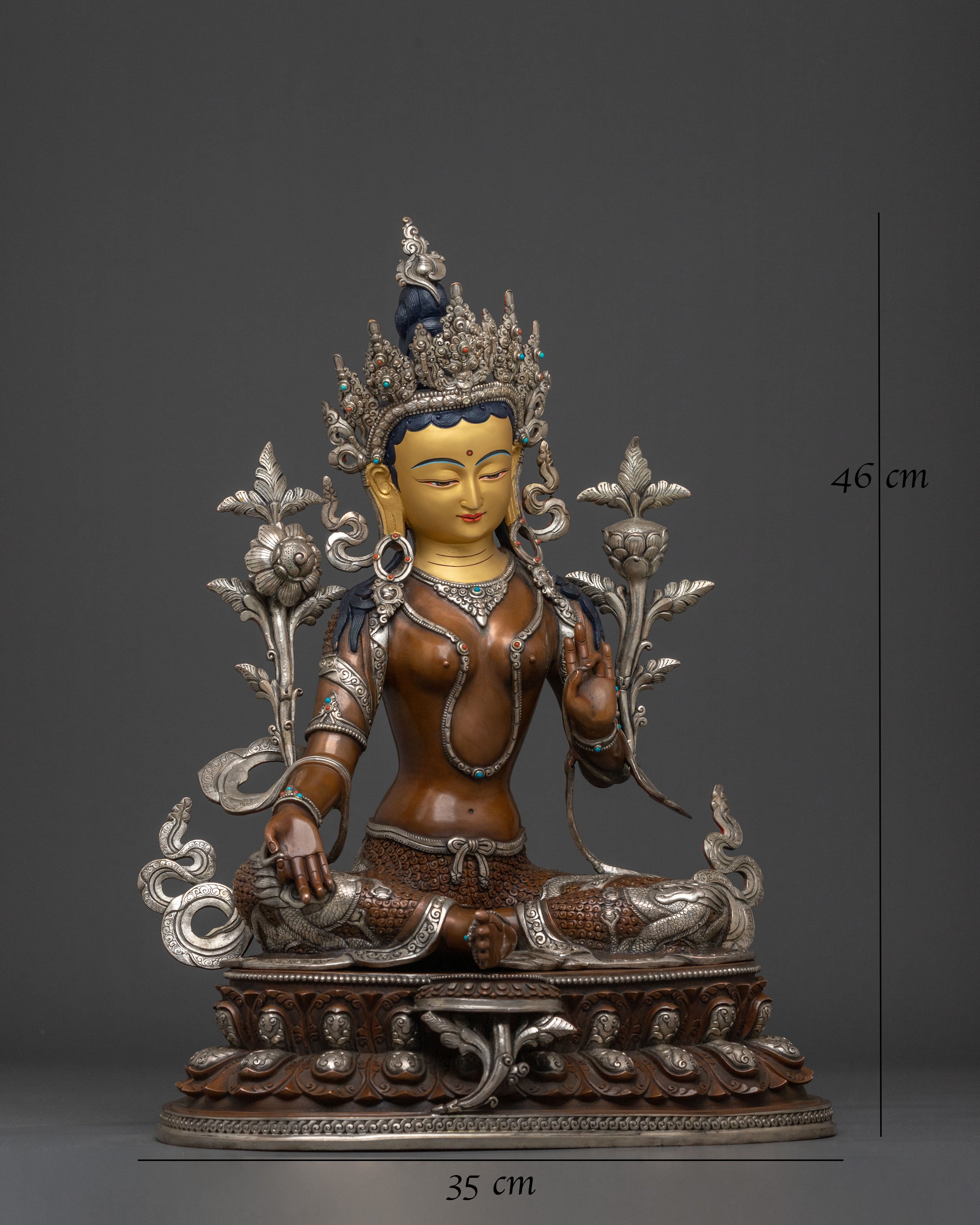 Sacred Himalayan Green Tara Statue | Goddess of Compassion