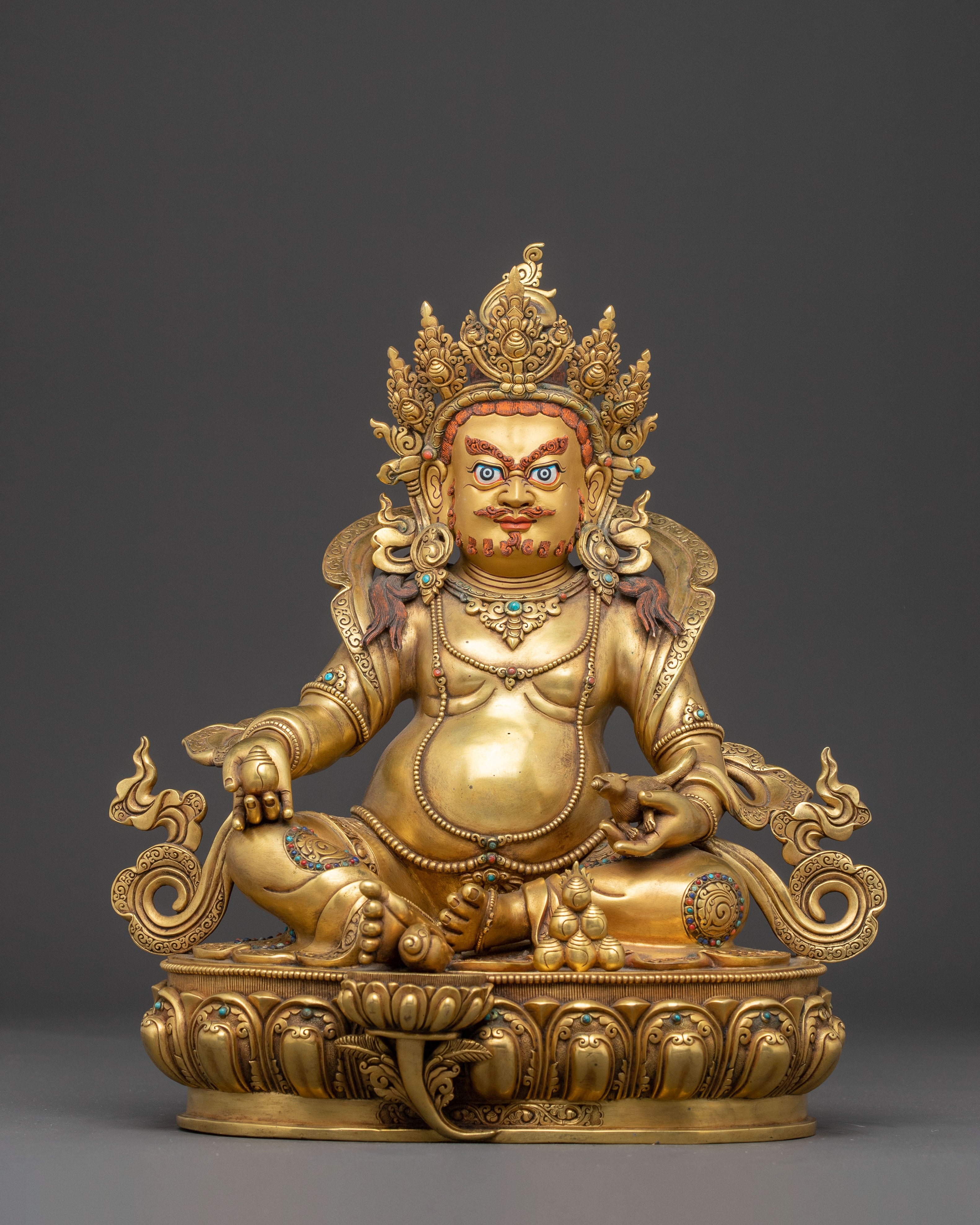 Handmade Figurine of Wealth Icon Dzambhala