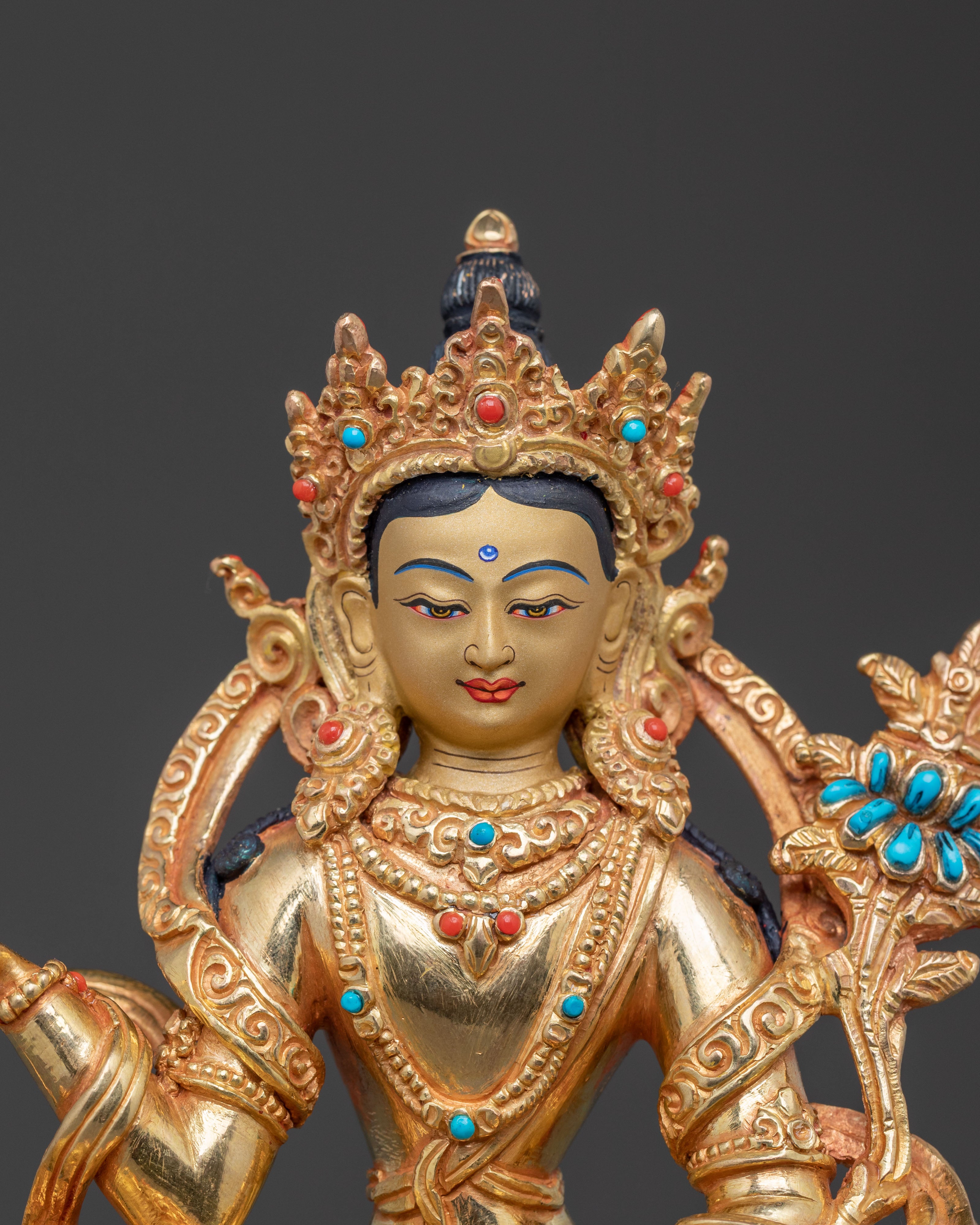 Simhanada Manjushri and Samantabhadra Statue Set