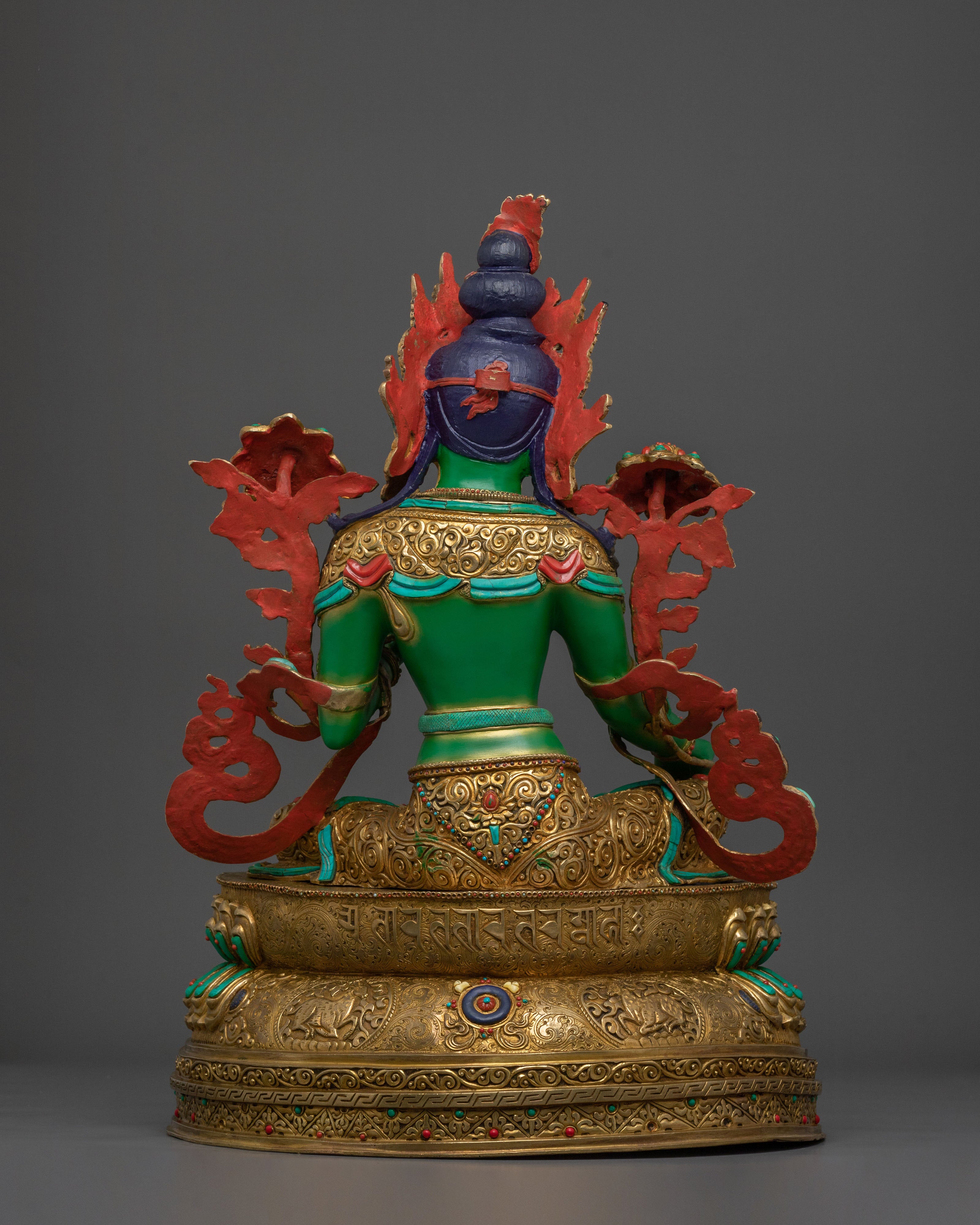 Himalayan Shyama Tara Sacred Statue Gilded in 24K Gold