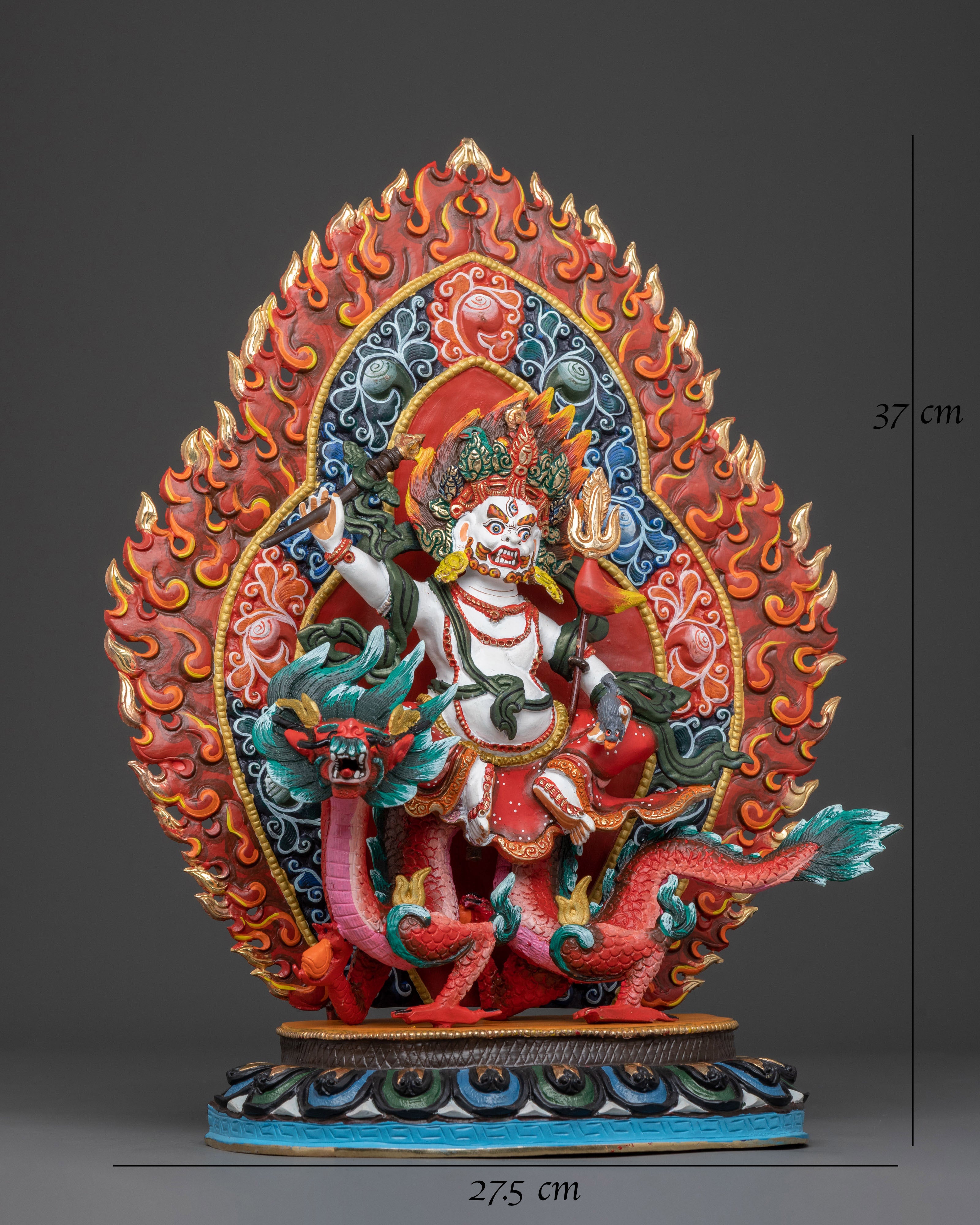 White Dzambhala Statue | Buddhist Wealth Deity