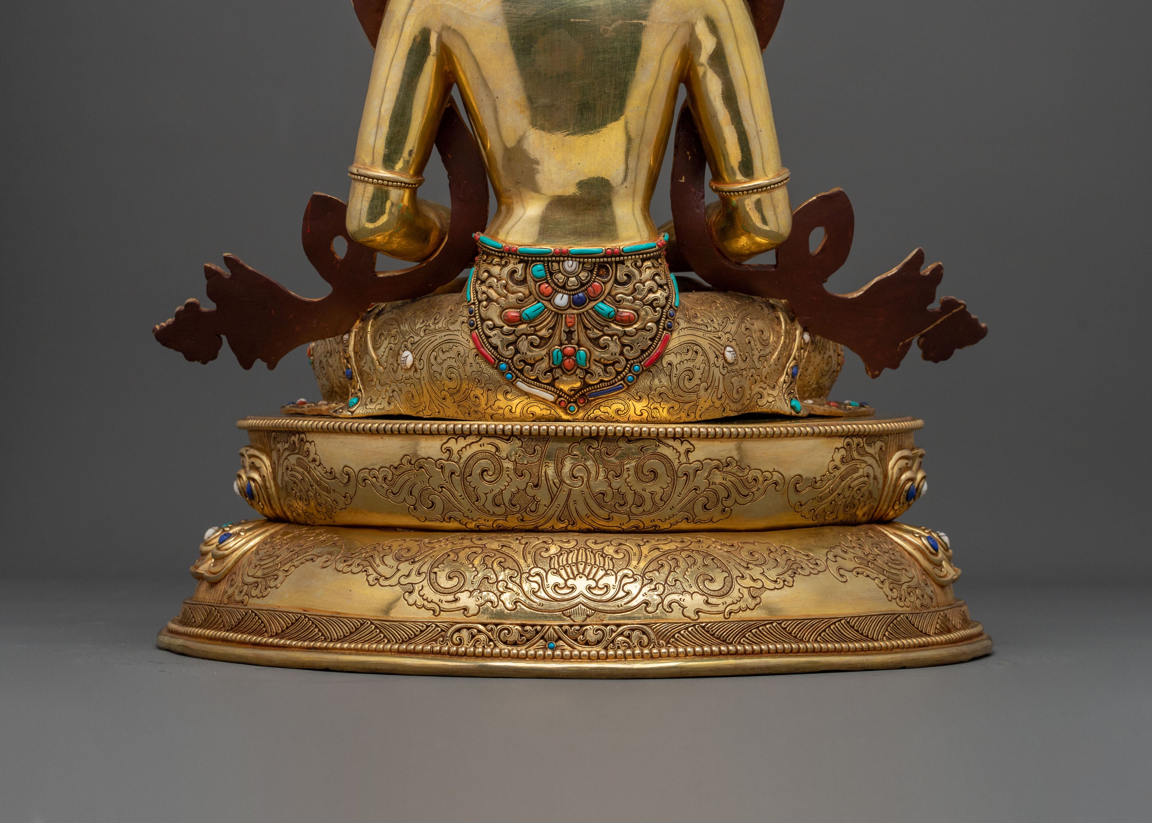 Handcrafted Copper Amitayus Statue | Buddha of Long Life and Healing