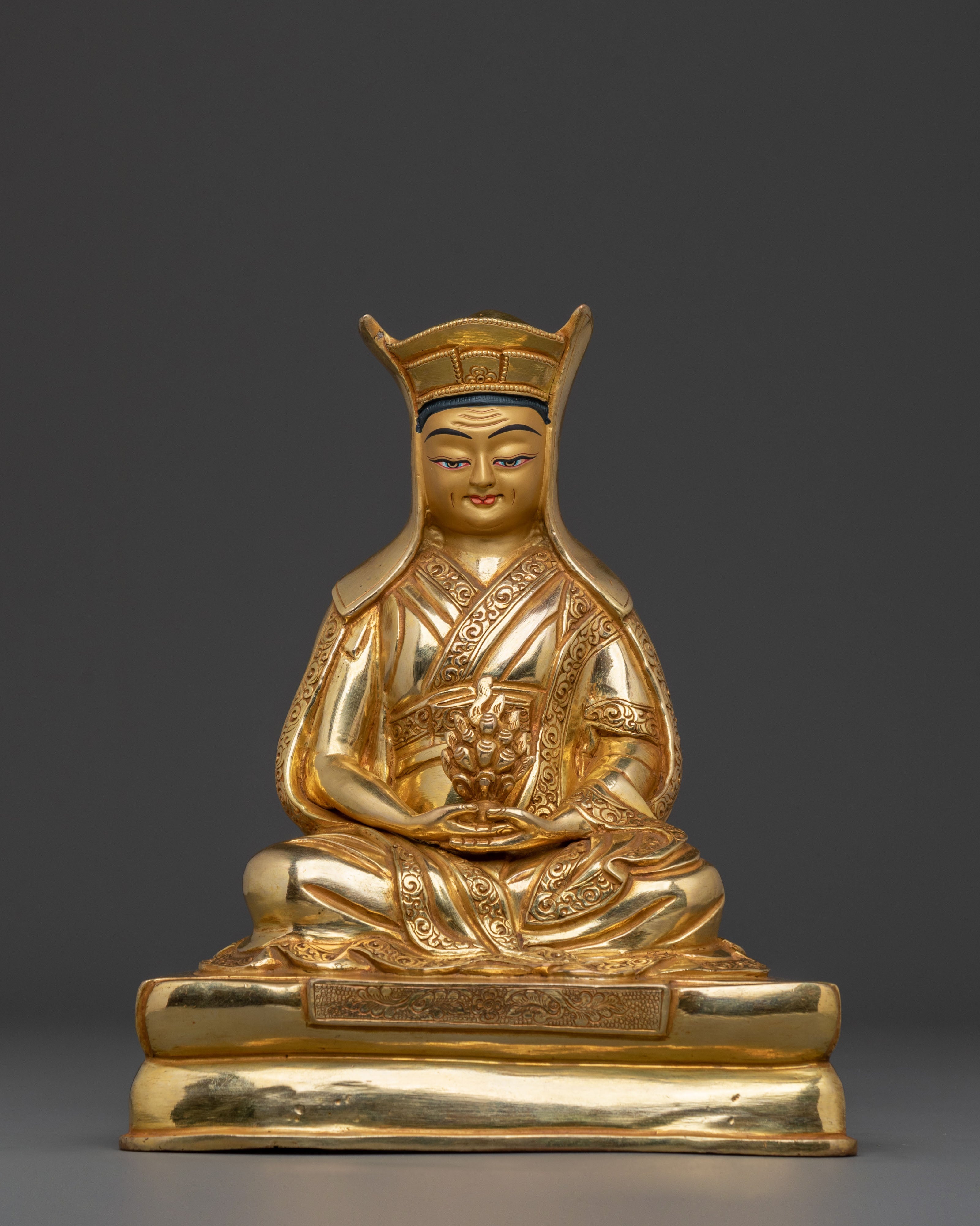 Gampopa Spiritual Sculpture: Tibetan Buddhist Master