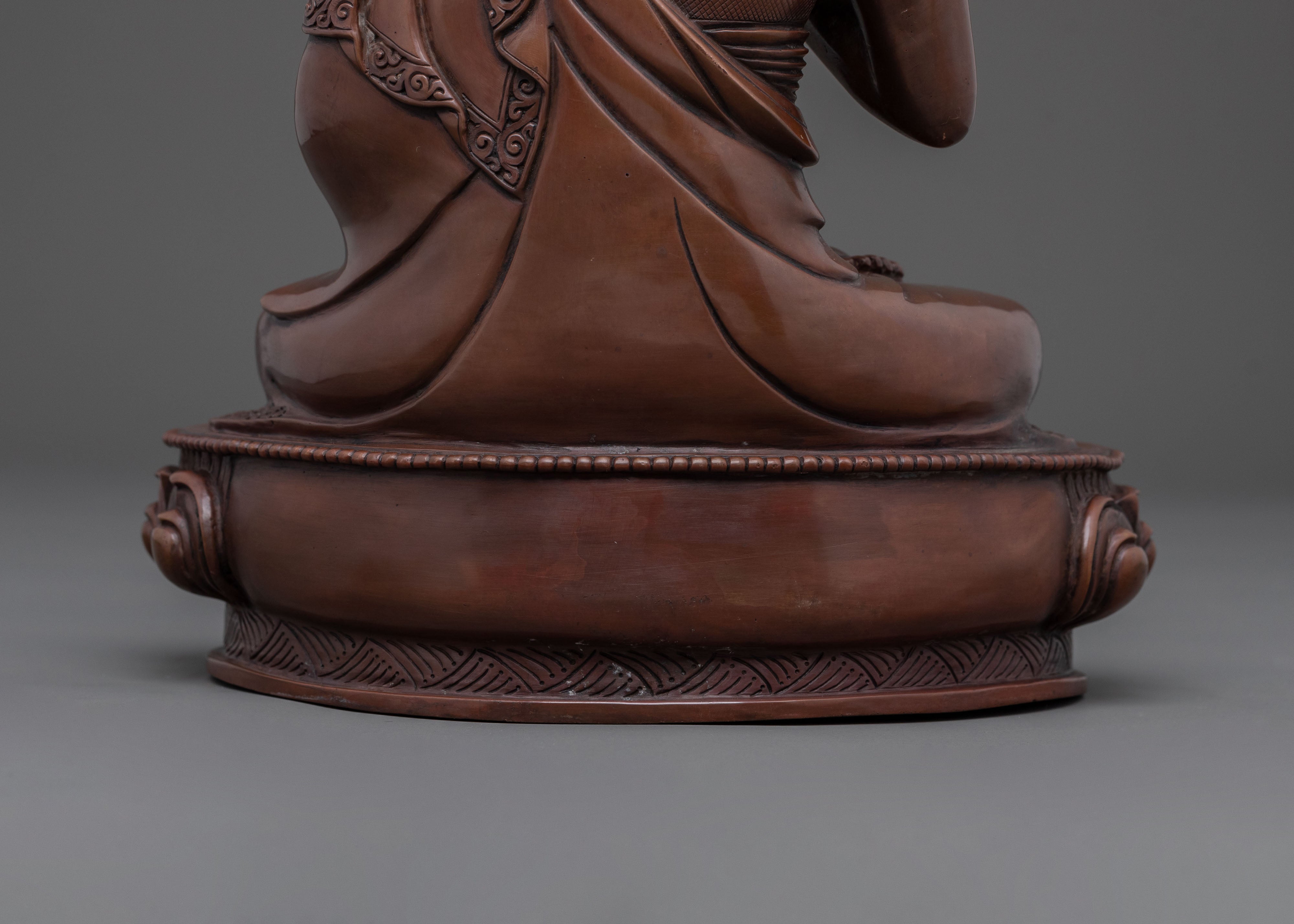 12th Karmapa Spiritual Icon | Oxidized Copper Statue