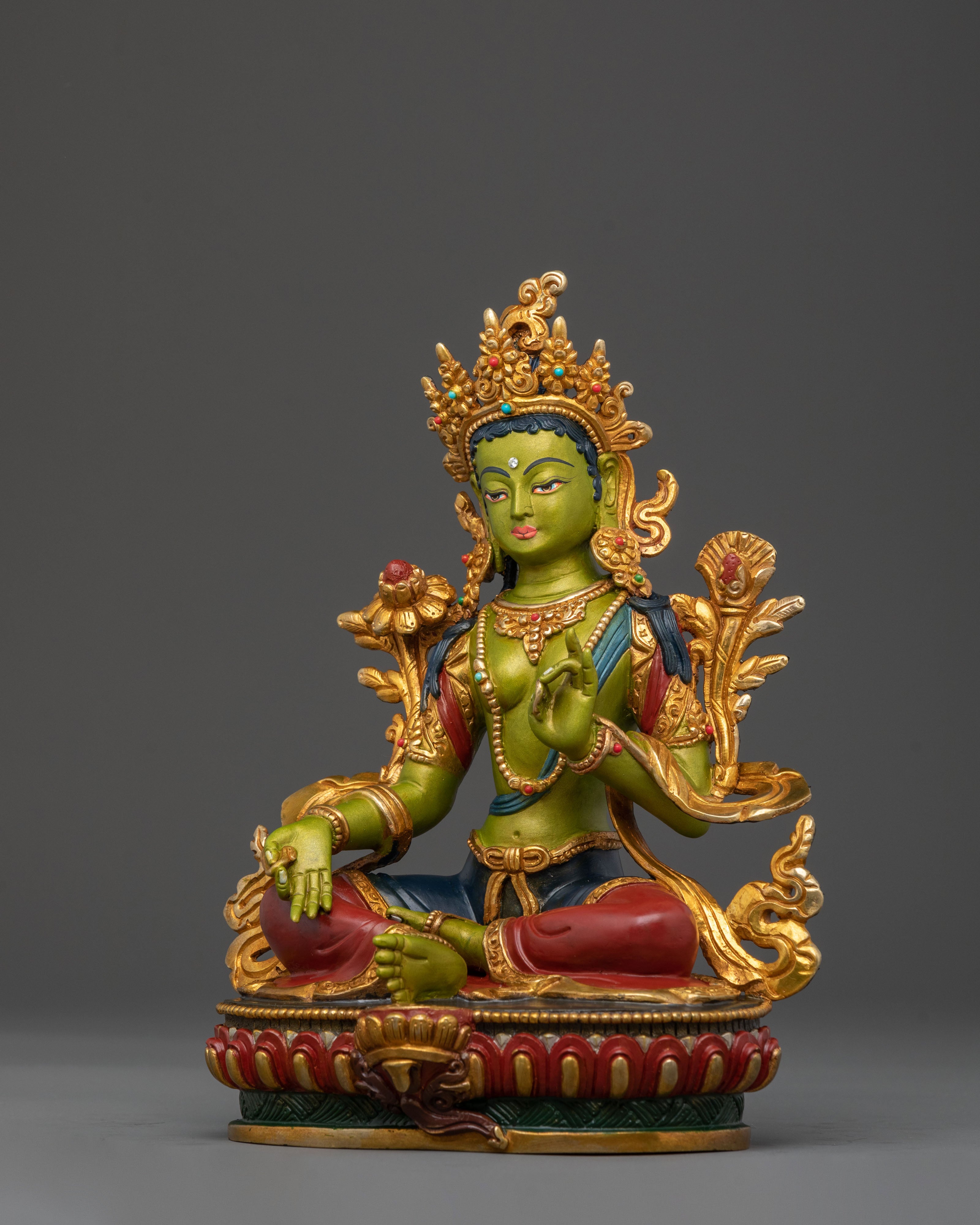 Protector Goddess: Green Tara Sculpture