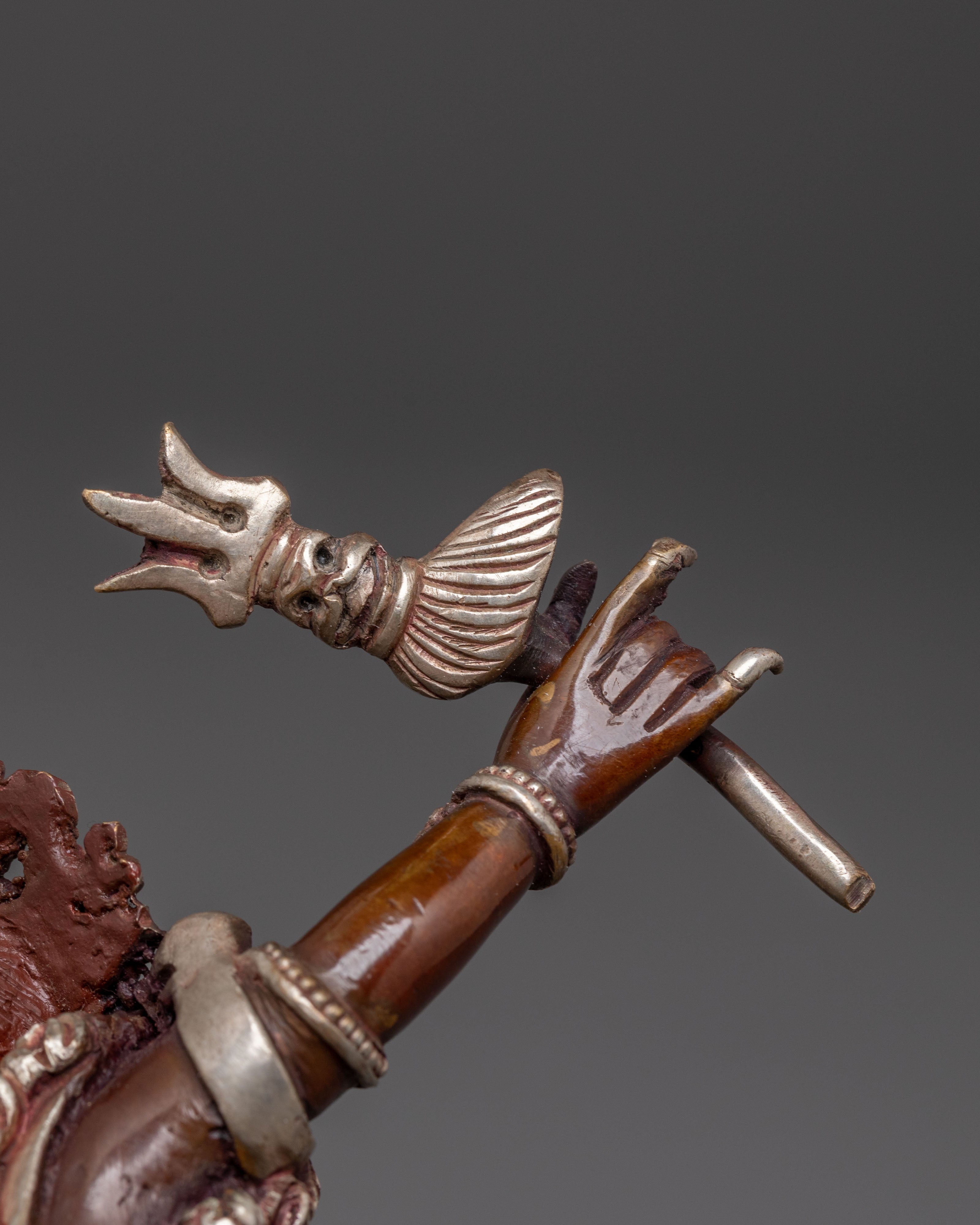 Handcrafted Statue of Yamantaka With Consort – Oxidized Copper Art